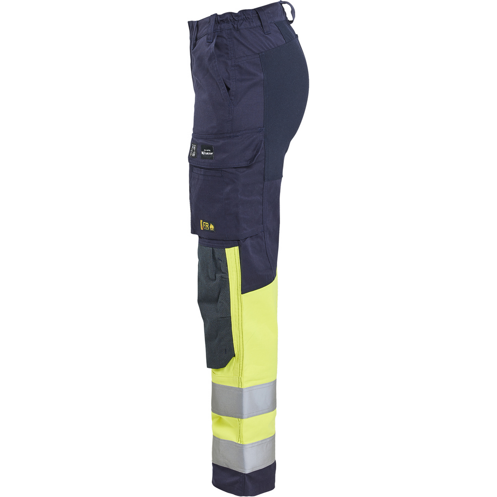Blaklader Ladies Multinorm Stretch Work Trousers, Navy Blue/Yellow (3)