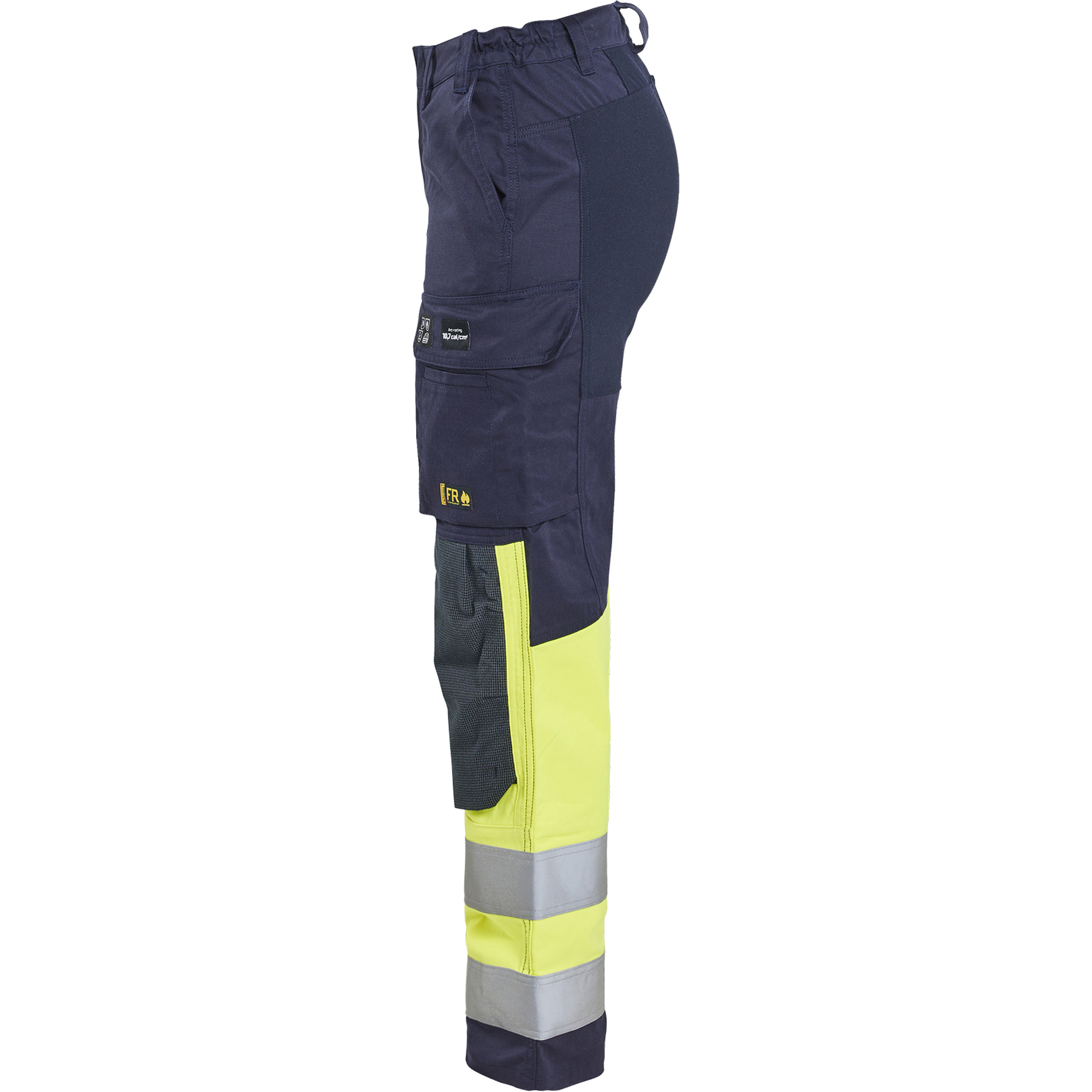Blaklader Ladies Multinorm Stretch Work Trousers, Navy Blue/Yellow (3)
