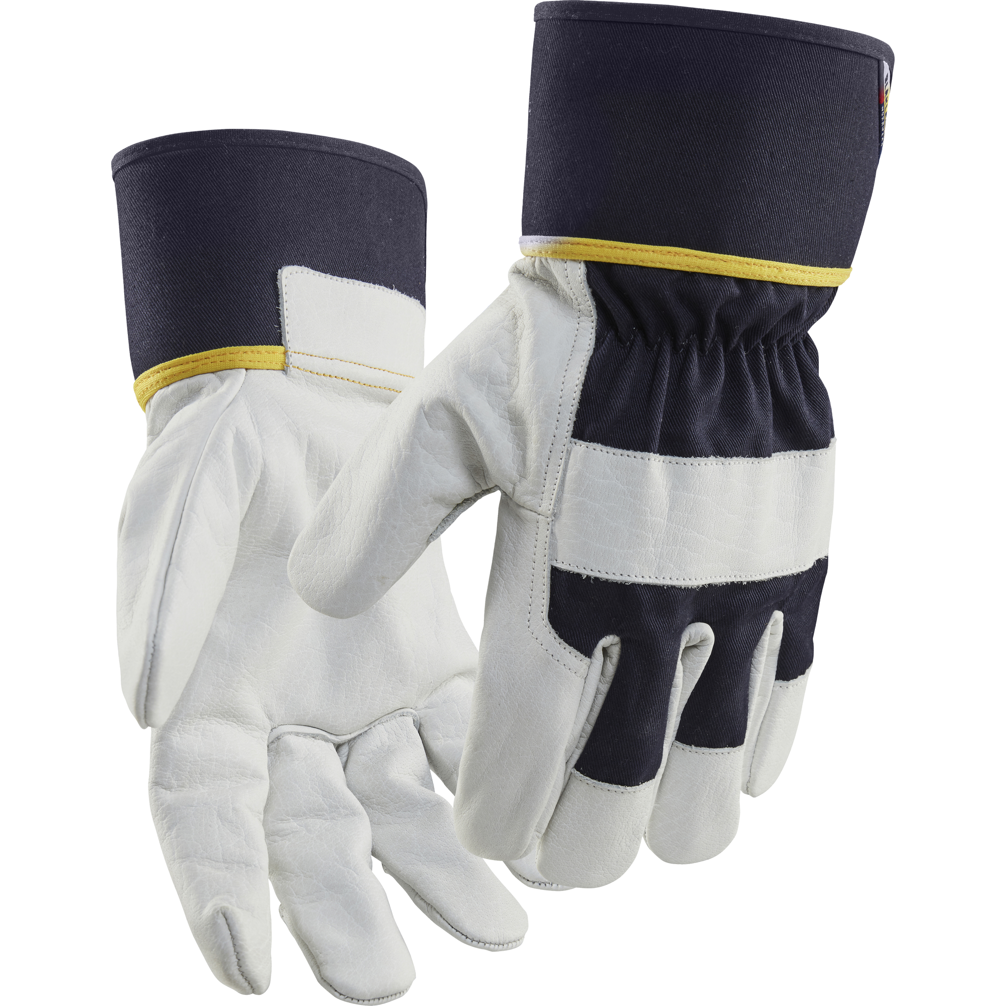 Blaklader Leather Work Glove, Dark Navy/White 12 pairs