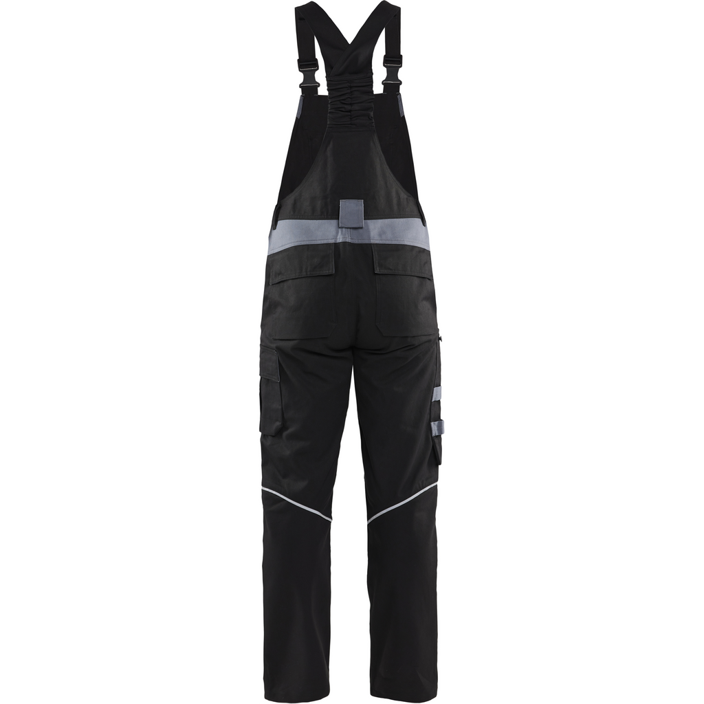 Blaklader Flame Resistant Bib and Brace, Black/Grey (4)