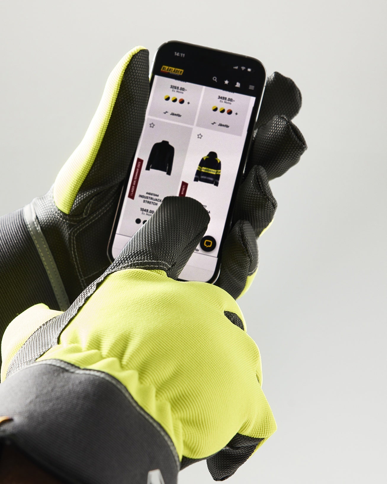 Blaklader Touch Lined Work Glove, Yellow 6 pairs (2)