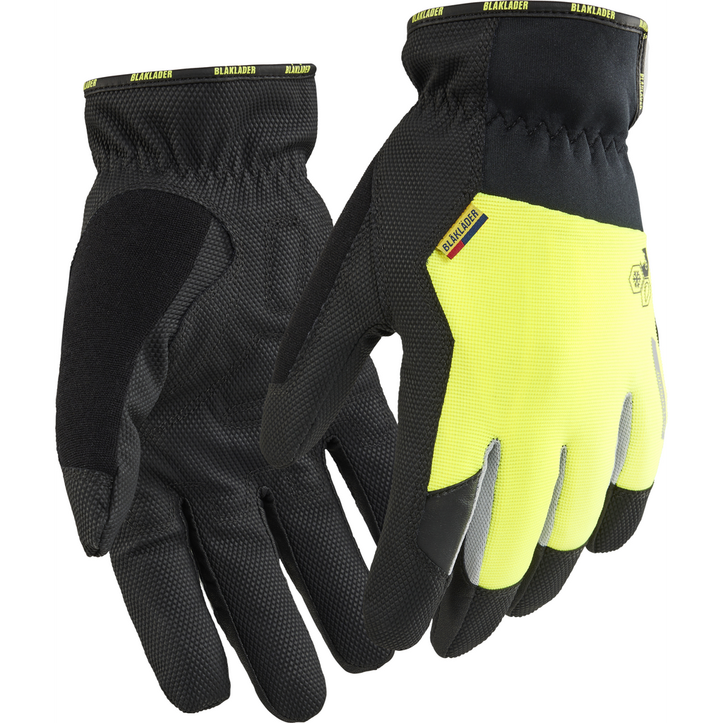 Blaklader Supreme Winter Gloves, Black/High Vis Yellow