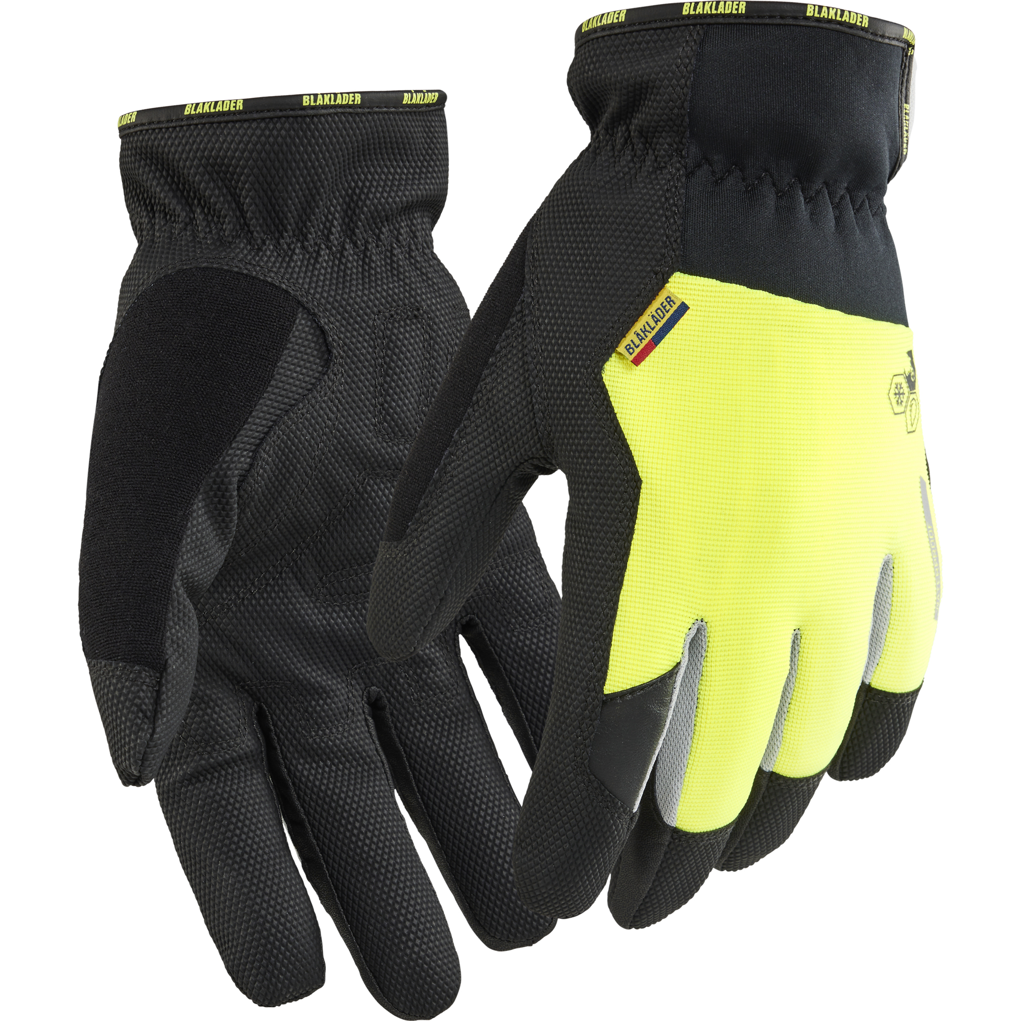 Blaklader Supreme Winter Gloves, Black/High Vis Yellow