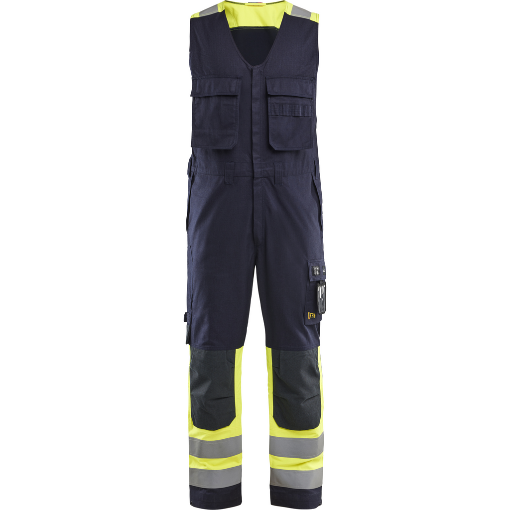 Blaklader Sleeveless Overall, Navy/Yellow