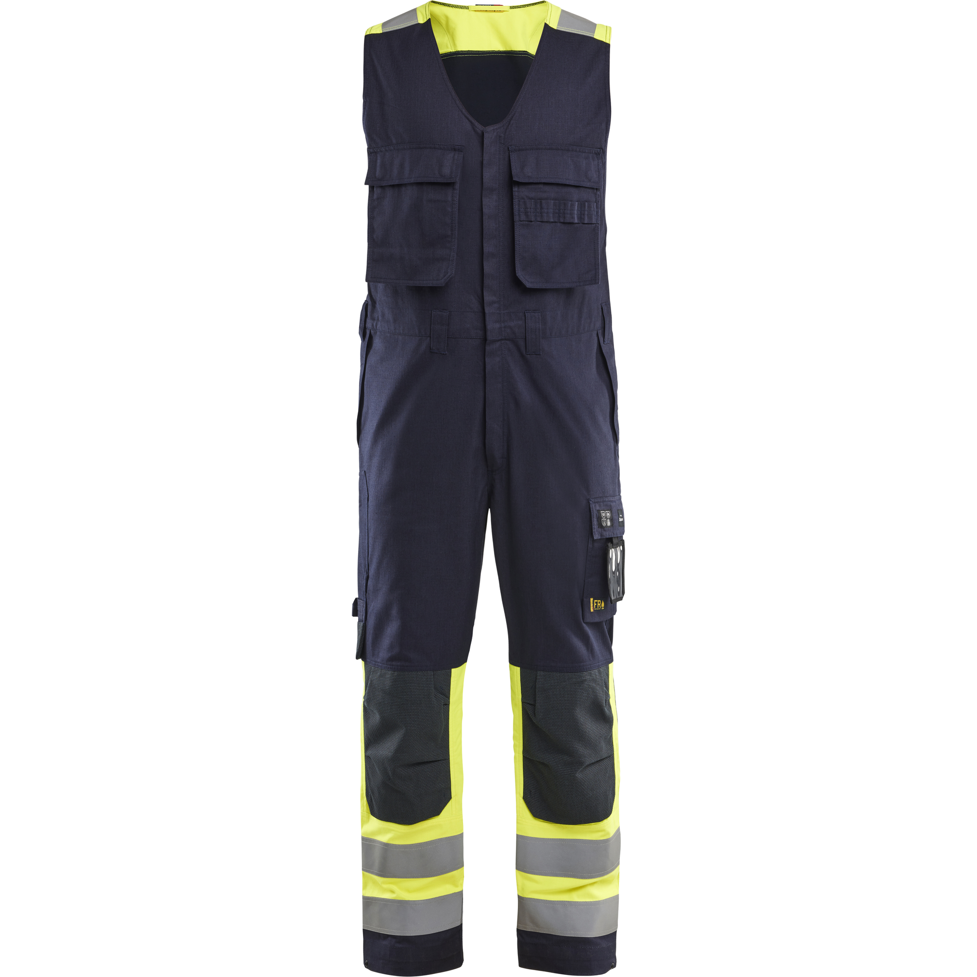 Blaklader Sleeveless Overall, Navy/Yellow