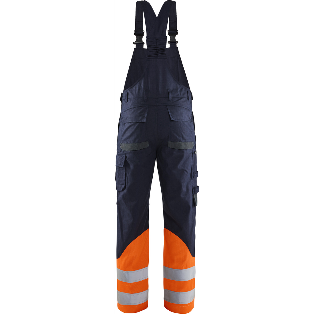 Blaklader Multi-Norm Bib and Brace, Navy/Orange (6)