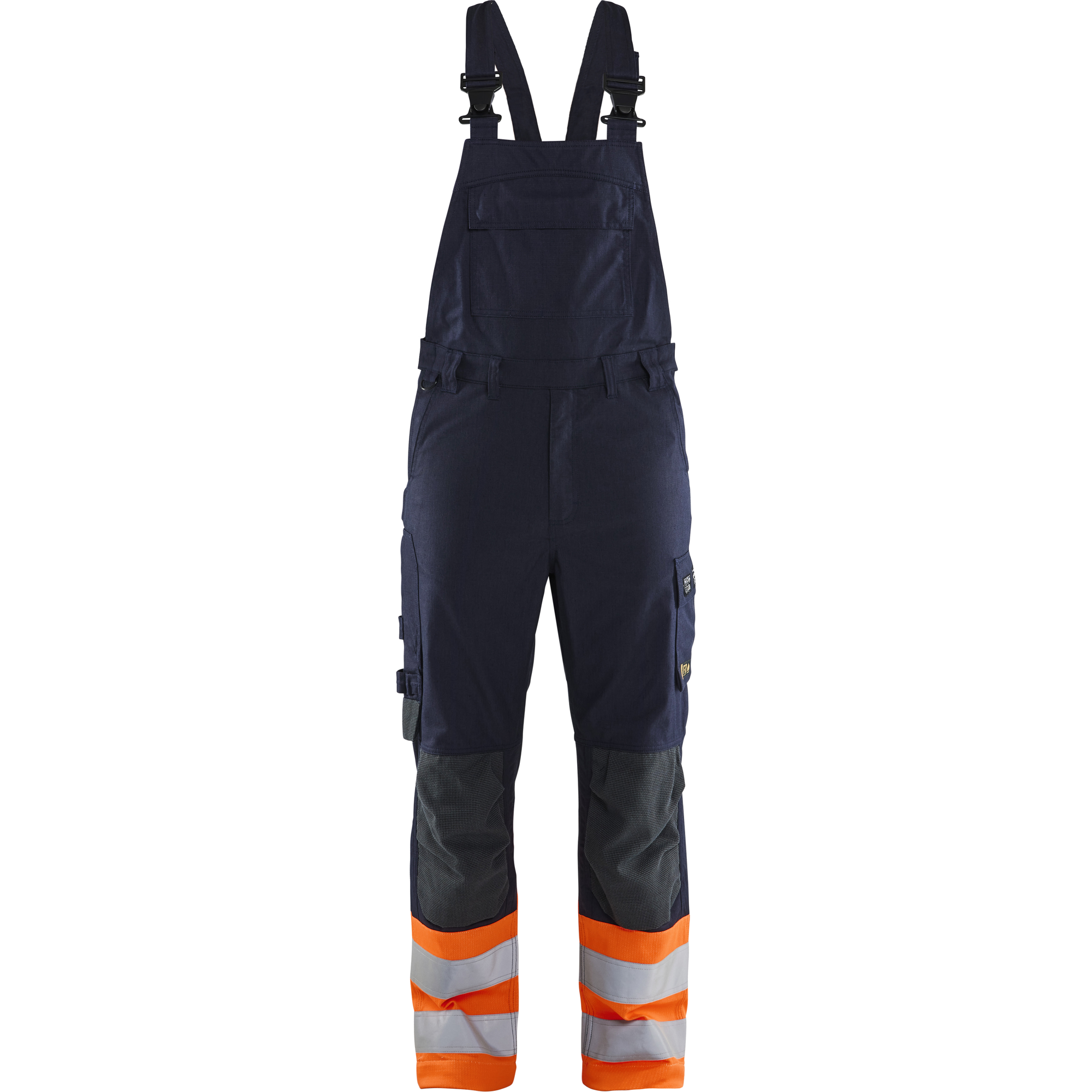 Blaklader Multi-Norm Bib and Brace, Navy/Orange
