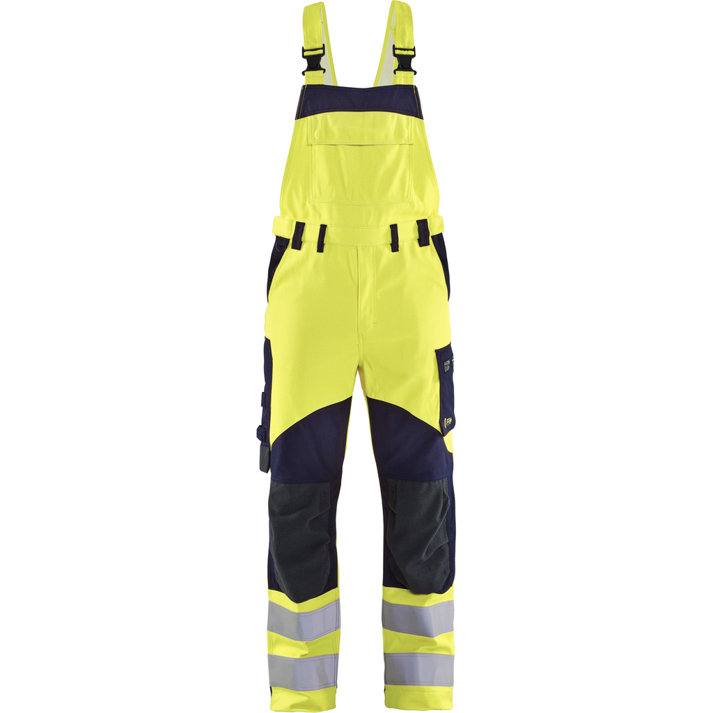 Blaklader Multinorm Bib and Brace, Yellow/Navy
