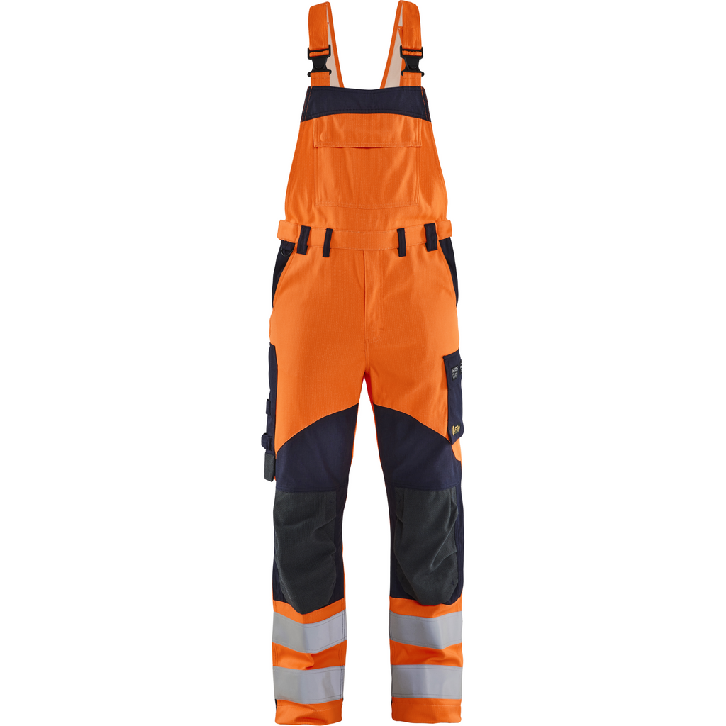 Blaklader Multi-Norm Bib and Brace, Orange/Navy