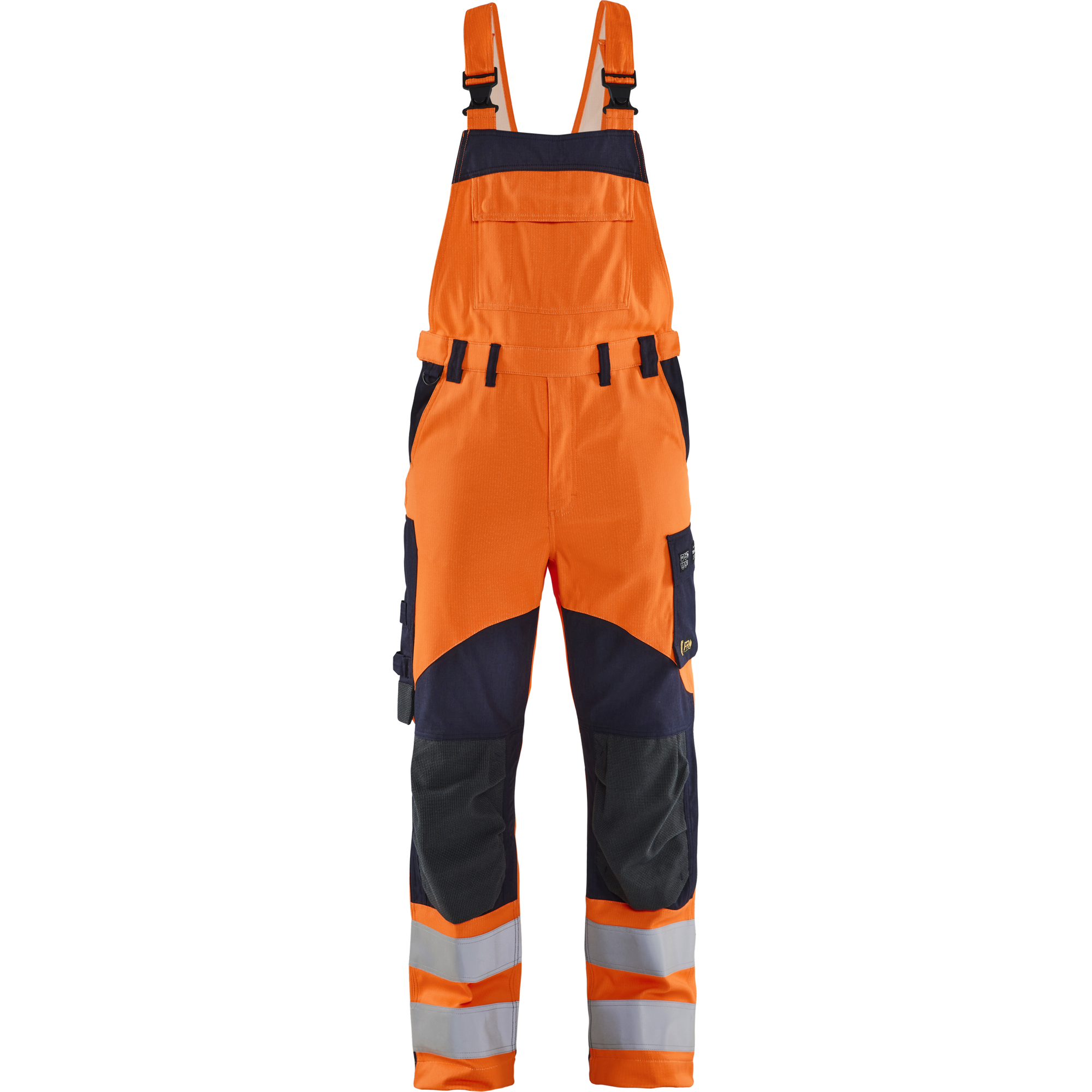 Blaklader Multi-Norm Bib and Brace, Orange/Navy