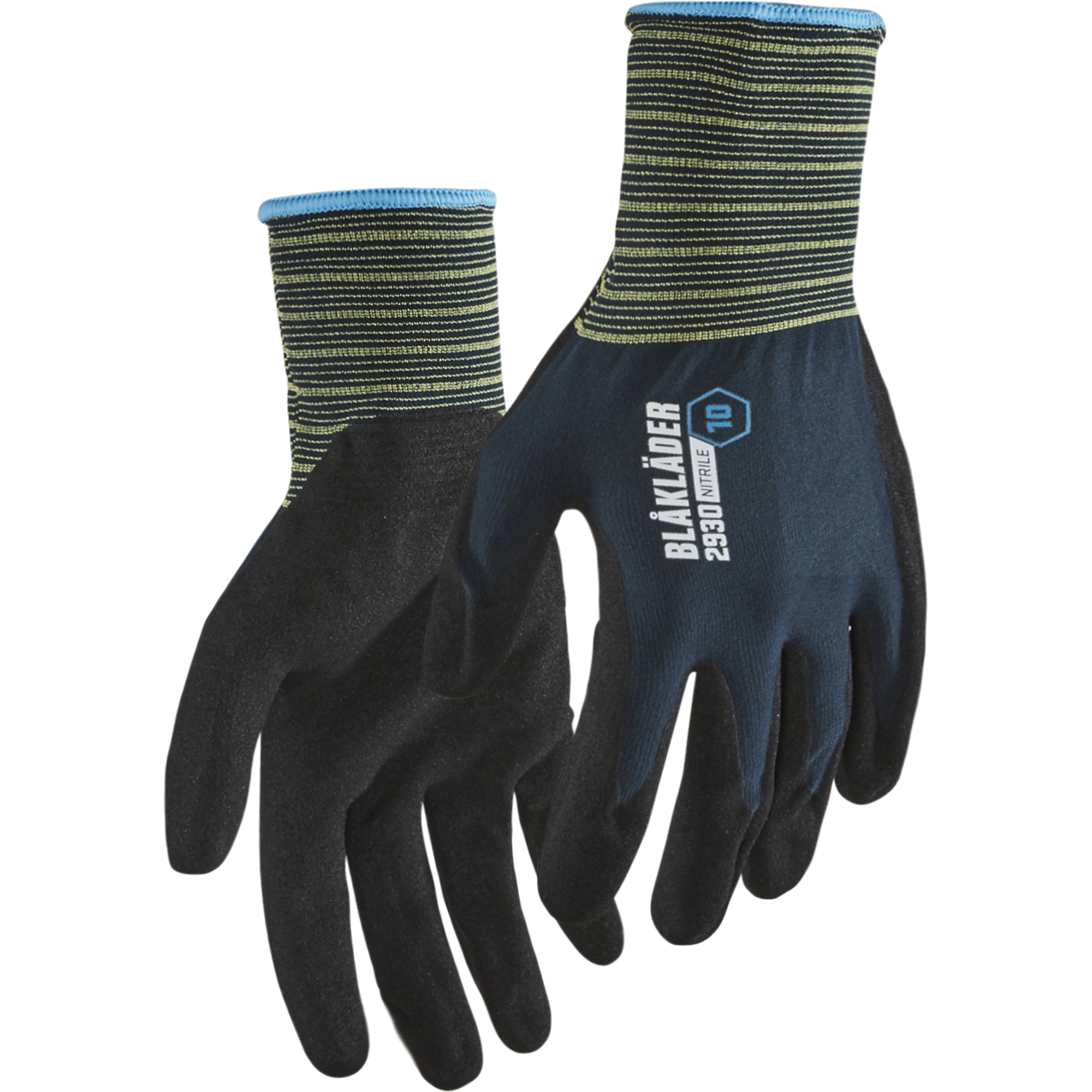 Blaklader Nitrile Coated Work Glove, Dark Navy Blue 12 pairs