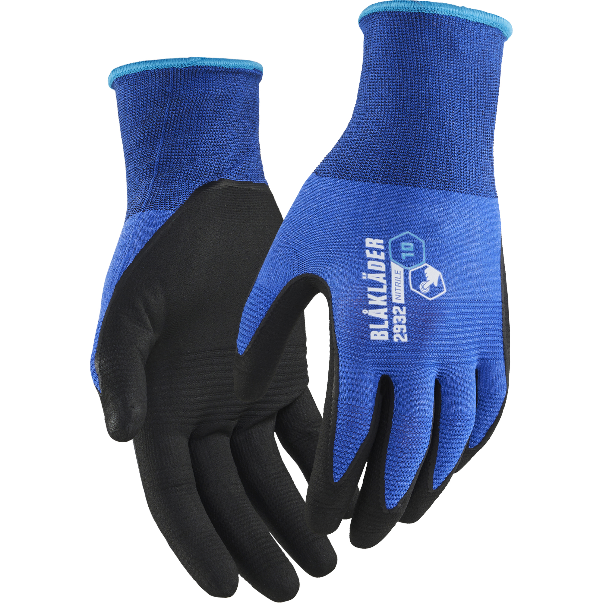 Blaklader Nitrile Coated Work Glove, Cornflower Blue 12 pairs