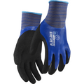 Blaklader Waterproof Nitrile Coated Work Glove, Cornflower Blue 6 pairs