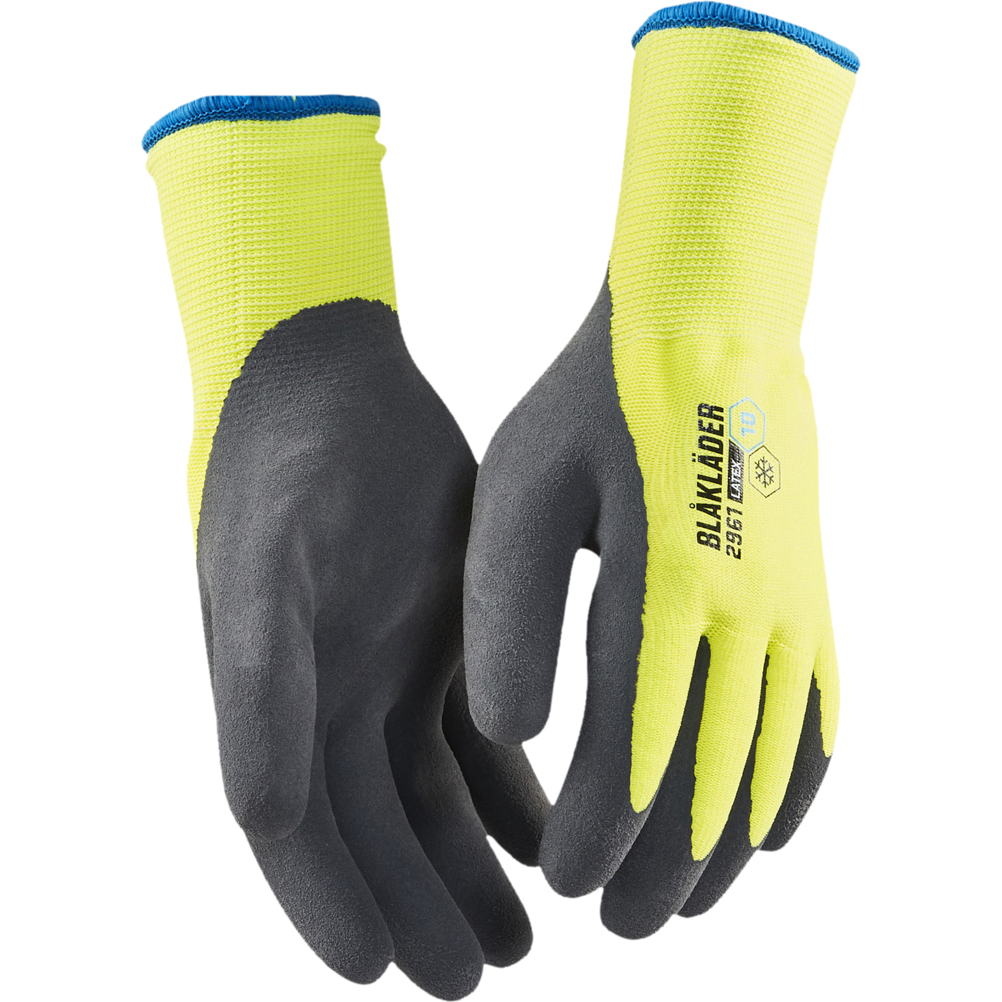 Blaklader Latex Coated Lined Work Glove, Yellow 6 pairs
