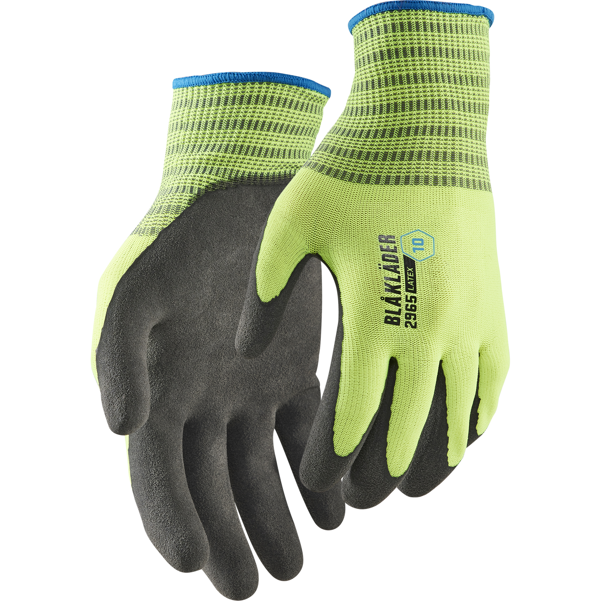 Blaklader Latex Coated Work Glove, Yellow 6 pairs