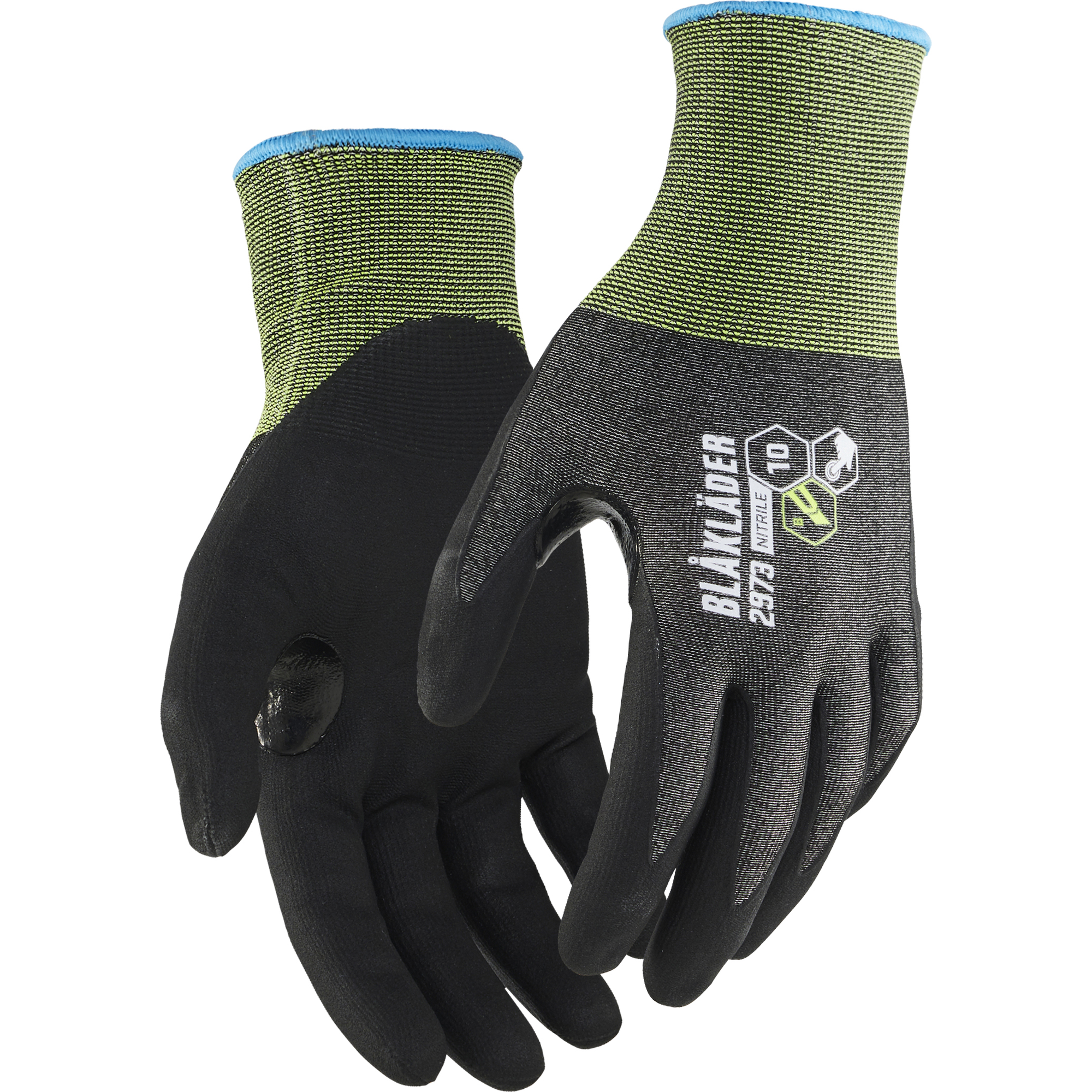 Blaklader Nitrile Dipped Cut Resistant Glove B, Black 6 pairs