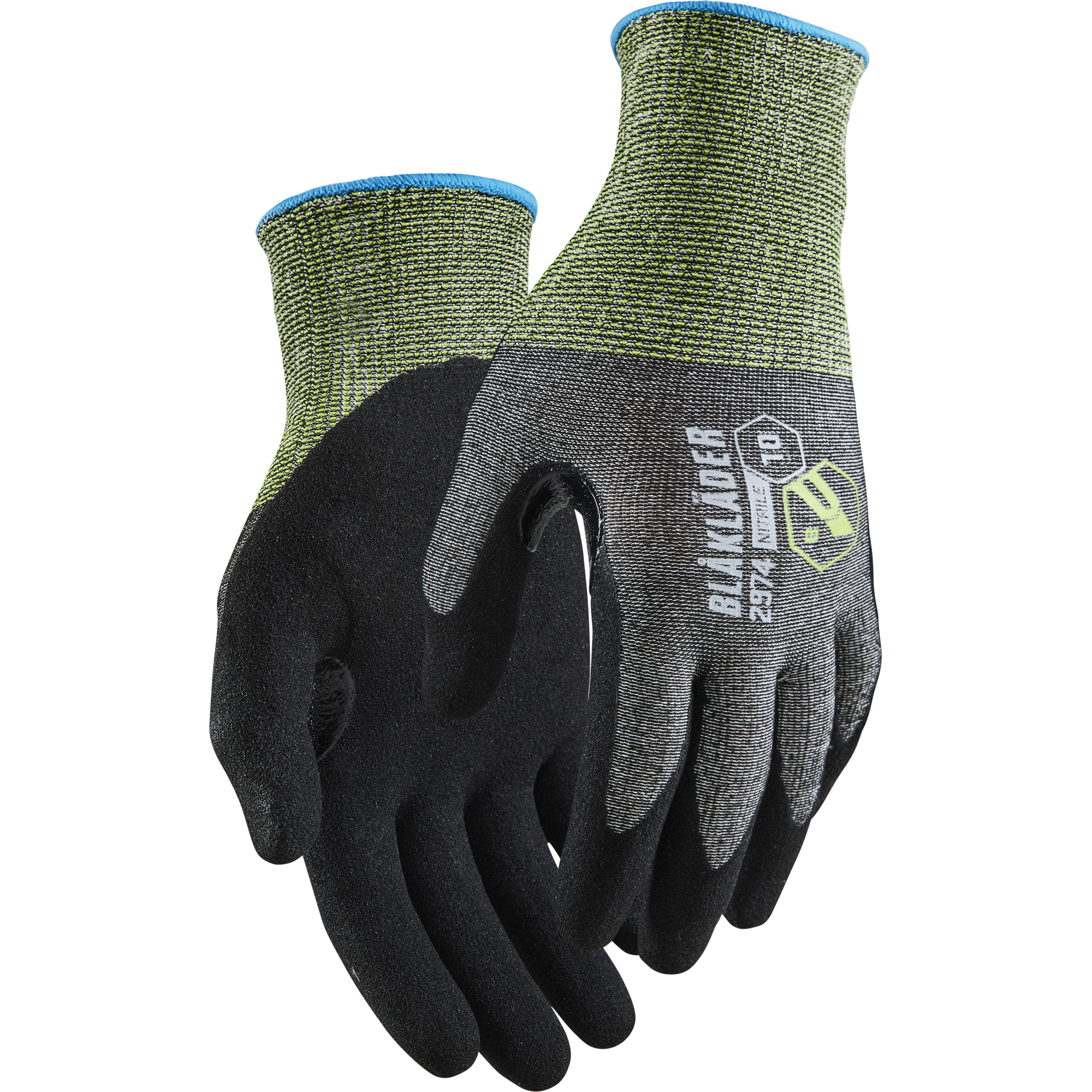 Blaklader Nitrile Dipped Cut Resistant Glove B, Black 6 pairs