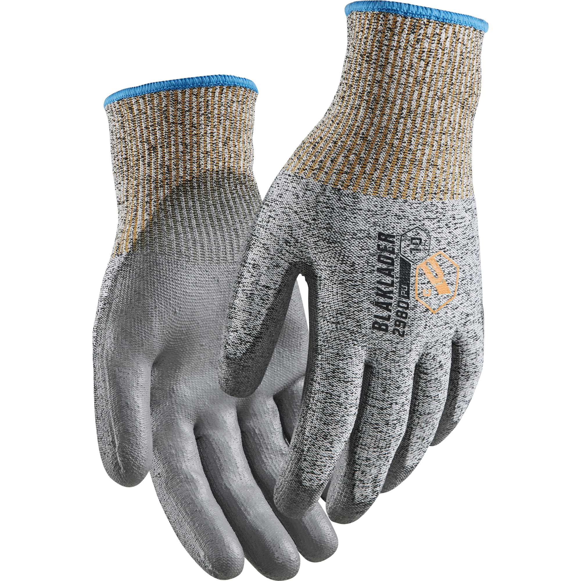 Blaklader PU Dipped Cut Resistant Glove C, Black/White 6 pairs