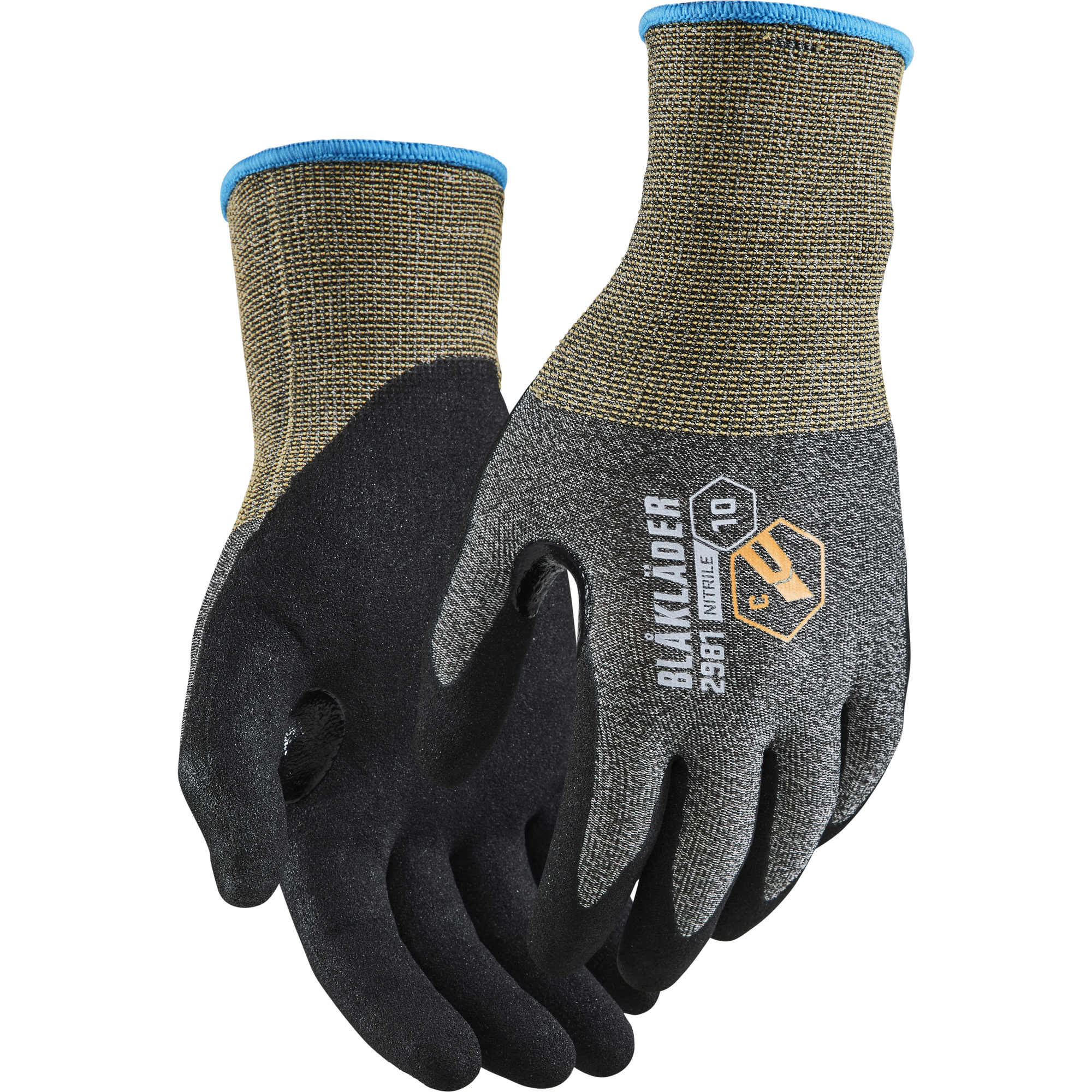 Blaklader Nitrile Dipped Cut Protection Glove C, Black 6 pairs