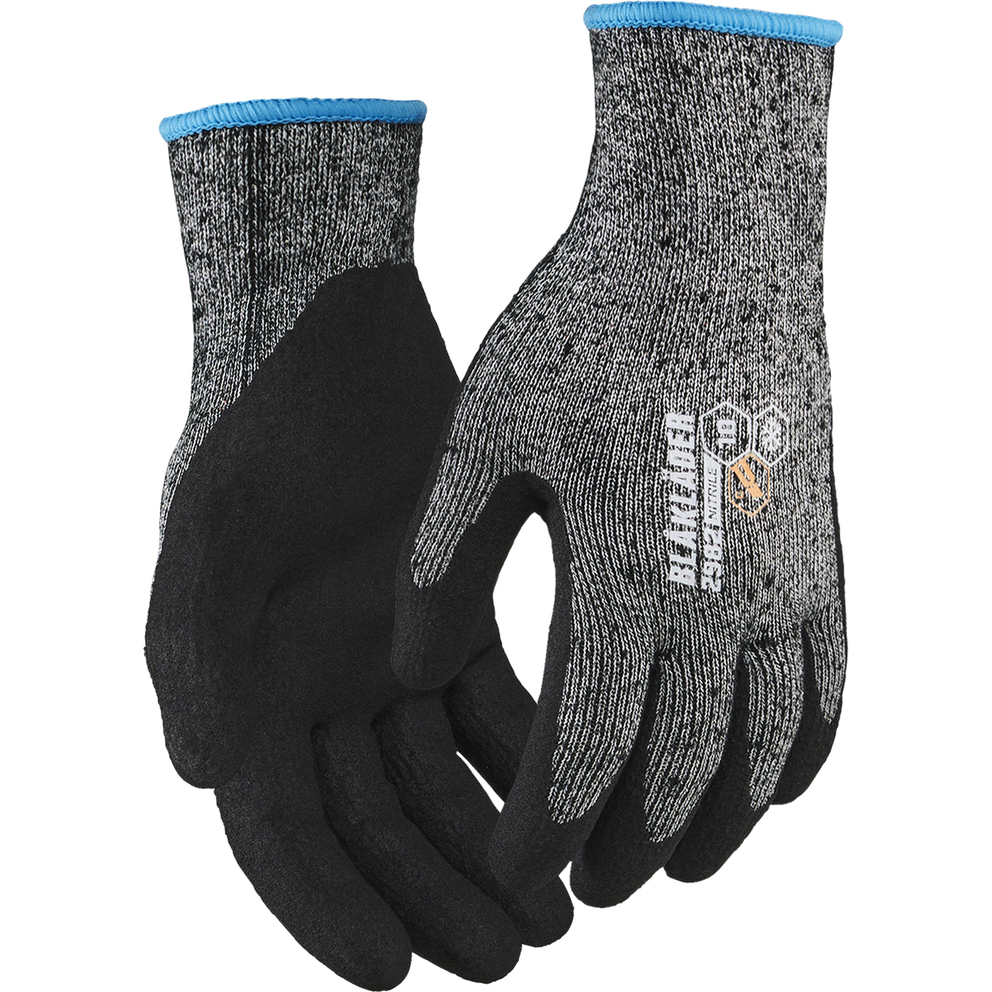 Blaklader Nitrile Dipped Lined Cut Protection Glove C, Black 6 pairs