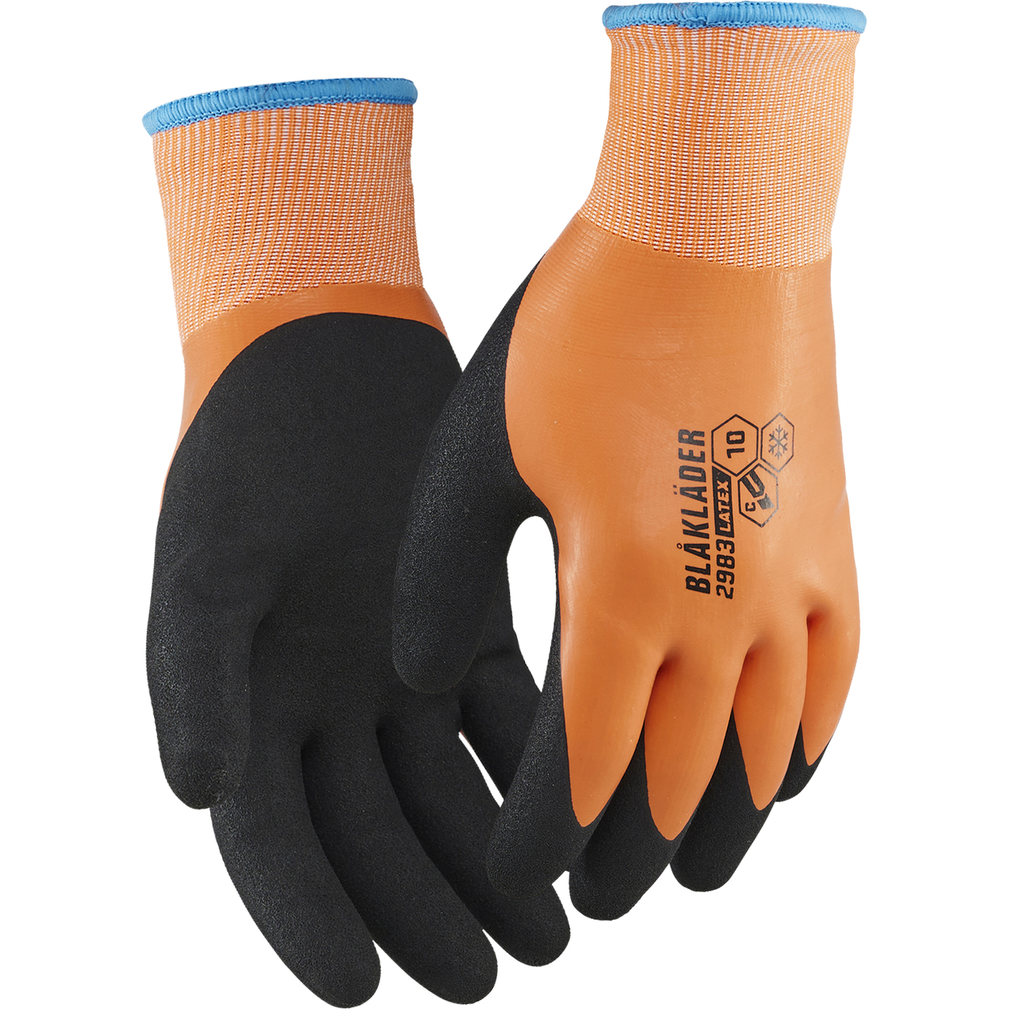 Blaklader Waterproof Lined Cut Protection Glove C, Orange 6 pairs