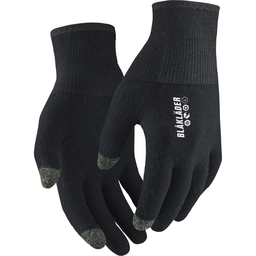 Blaklader Supreme Warm Wool Liner Wool Glove, Black