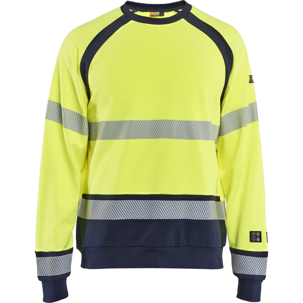 Blaklader Multinorm Sweatshirt, Yellow/Navy