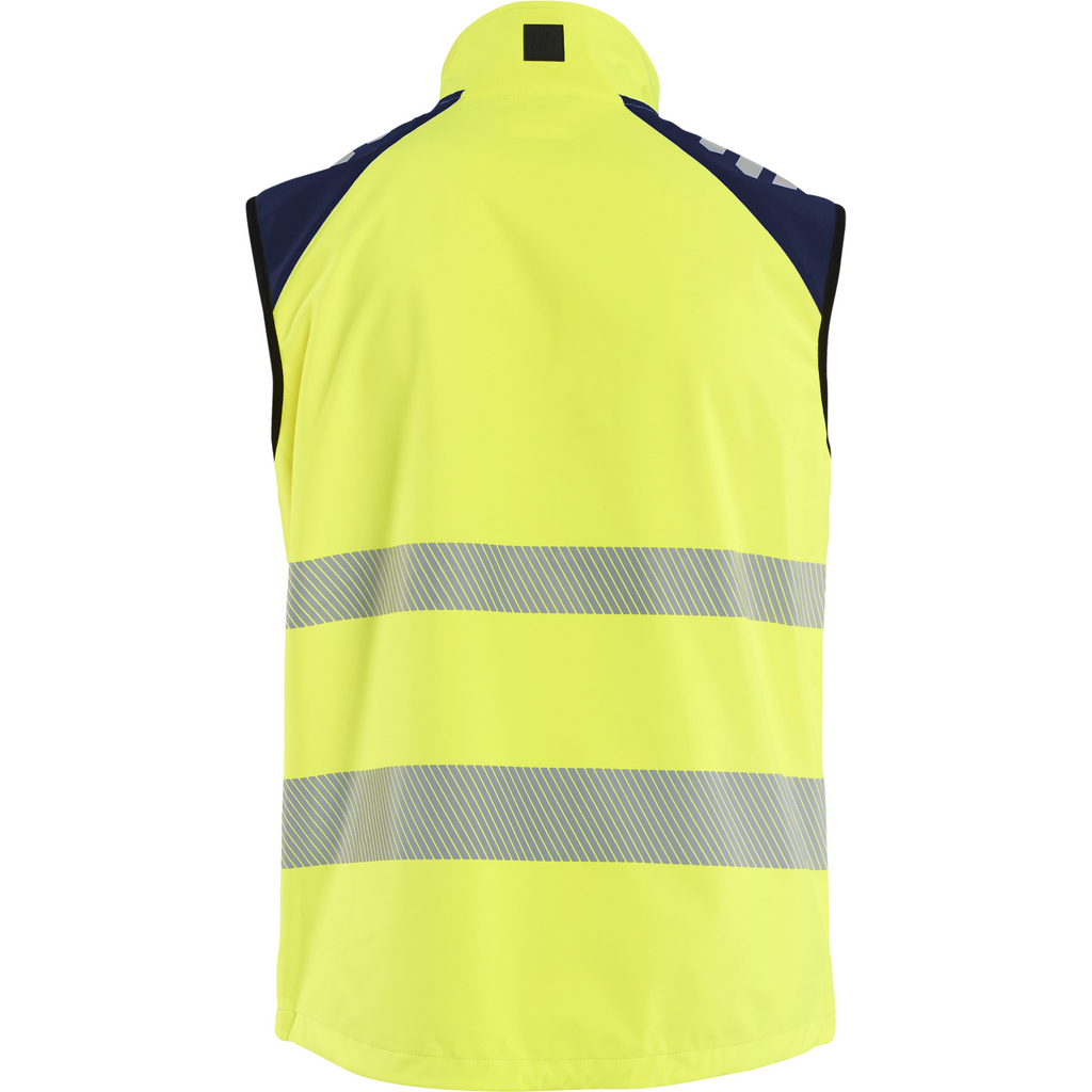 Blaklader High Vis Softshell Vest, High Vis Yellow/Navy Blue (4)