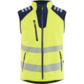 Blaklader High Vis Softshell Vest, High Vis Yellow/Navy Blue