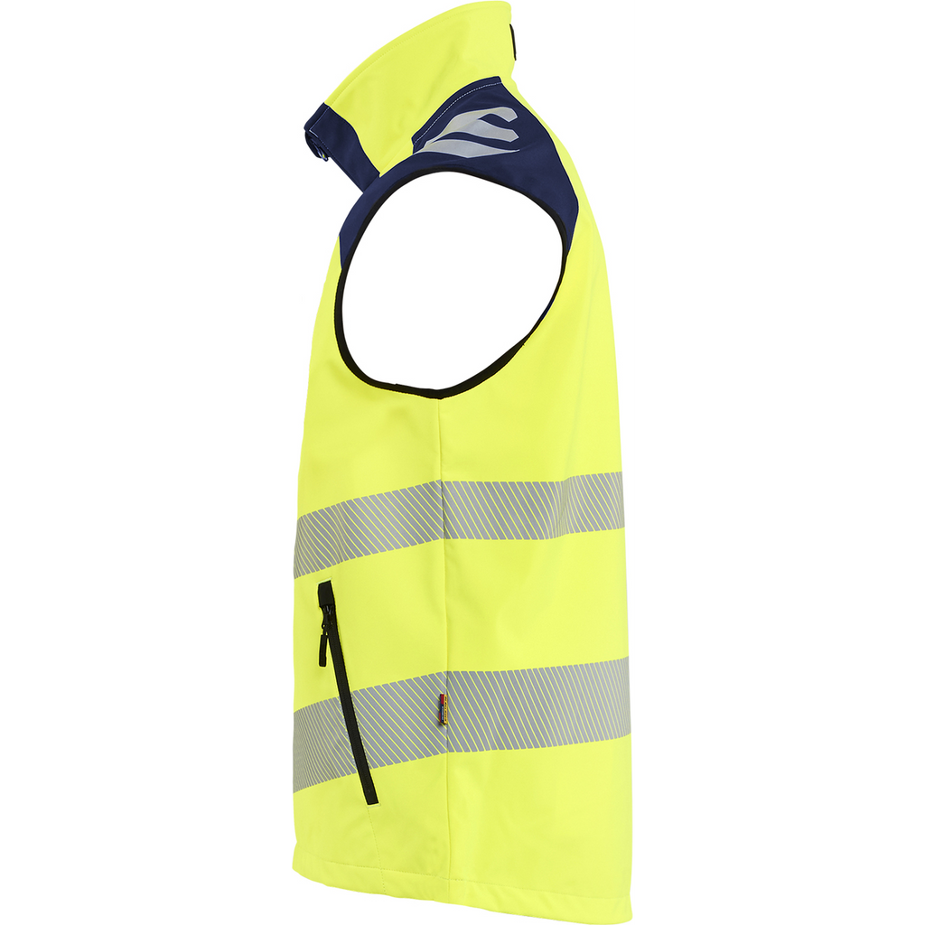 Blaklader High Vis Softshell Vest, High Vis Yellow/Navy Blue (2)