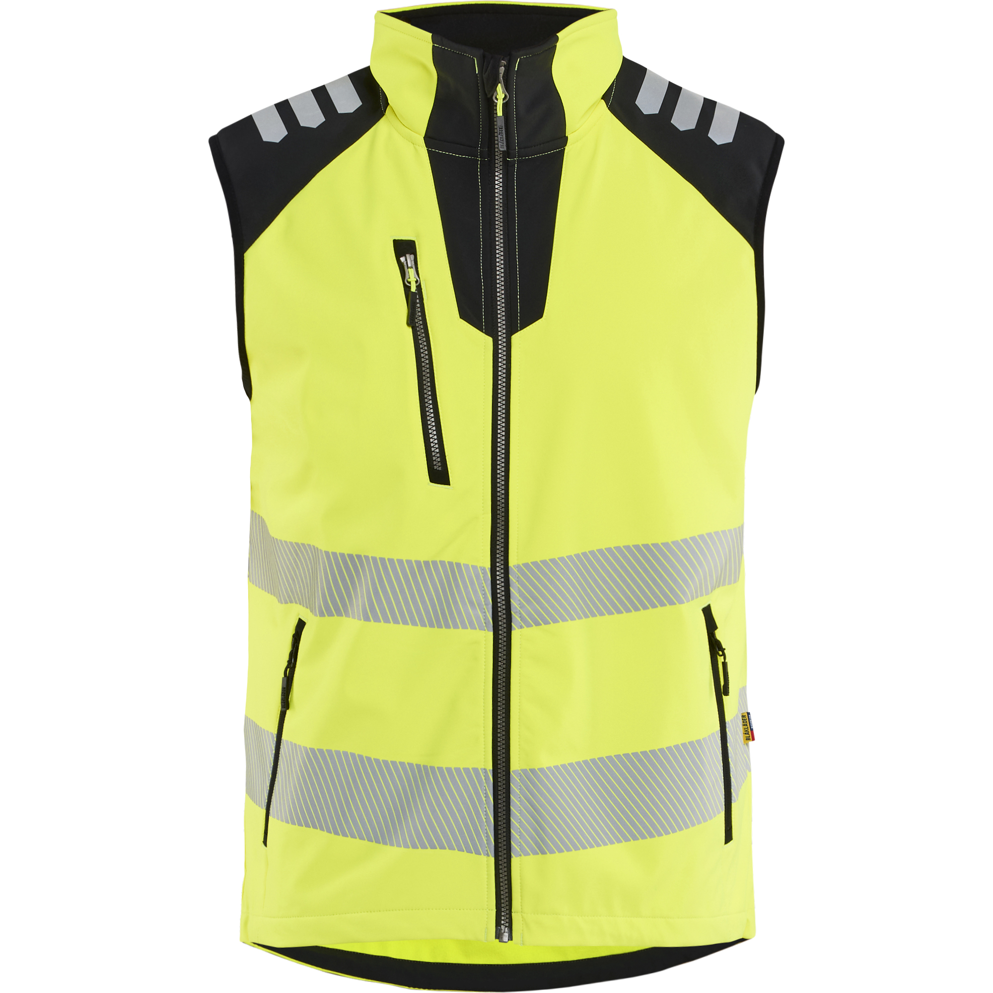 Blaklader High Vis Softshell Vest, High Vis Yellow/Black