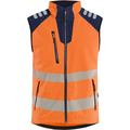 Blaklader Hi-Vis Softshell Vest, High Vis Orange/Navy Blue
