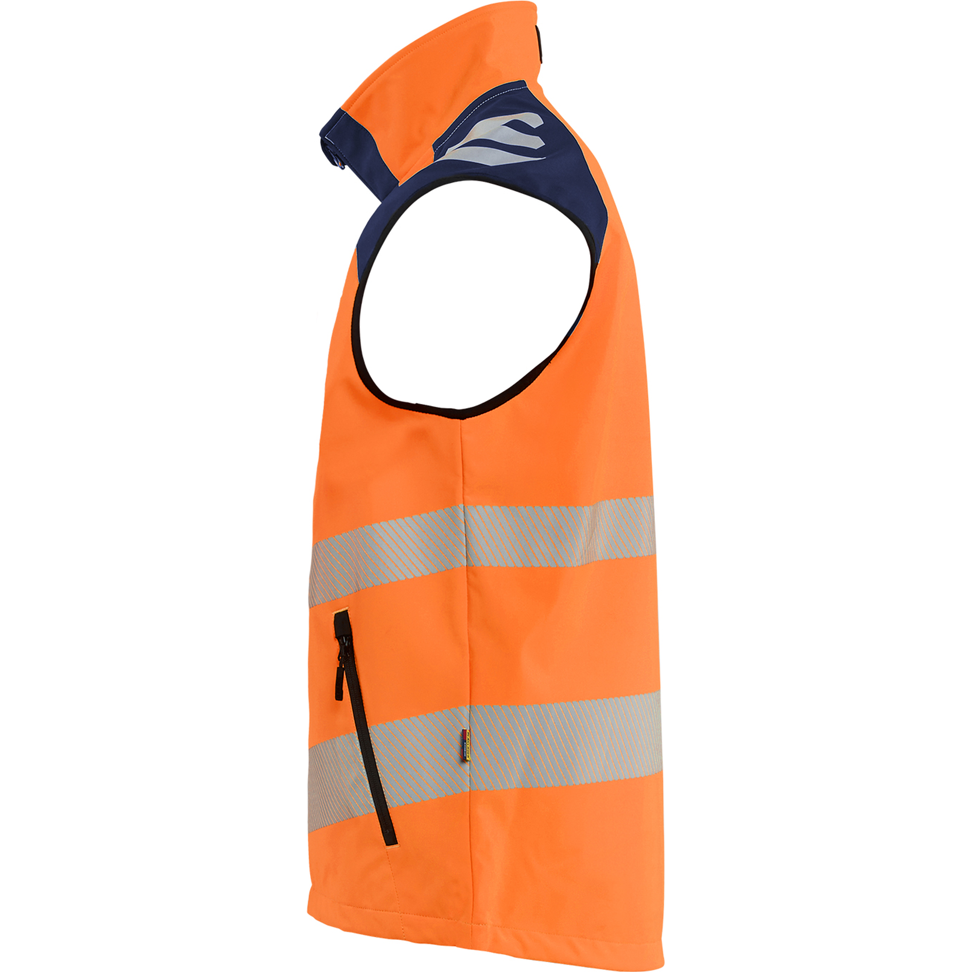 Blaklader Hi-Vis Softshell Vest, High Vis Orange/Navy Blue (2)