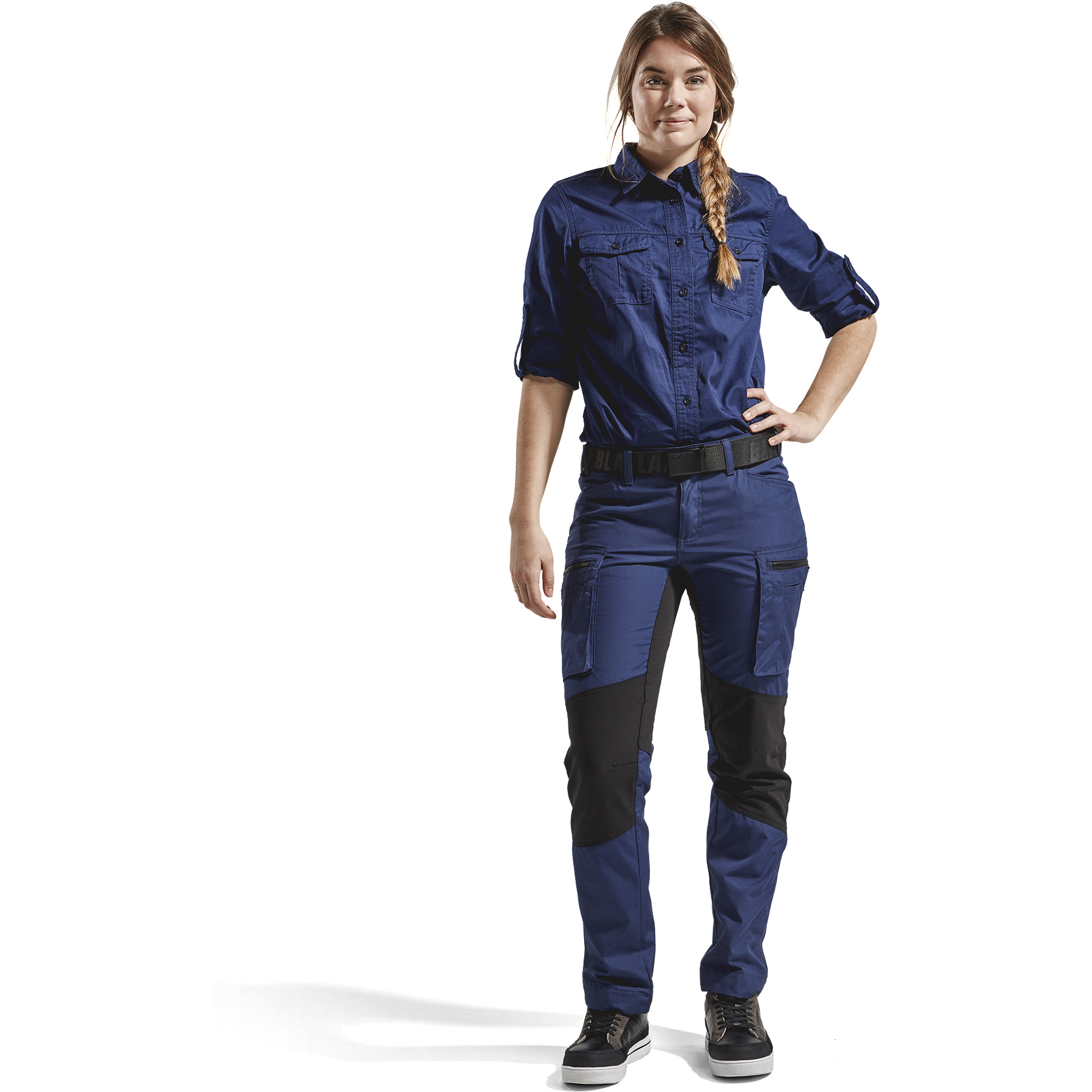 Blaklader Women's Twill Shirt, Navy Blue (5)