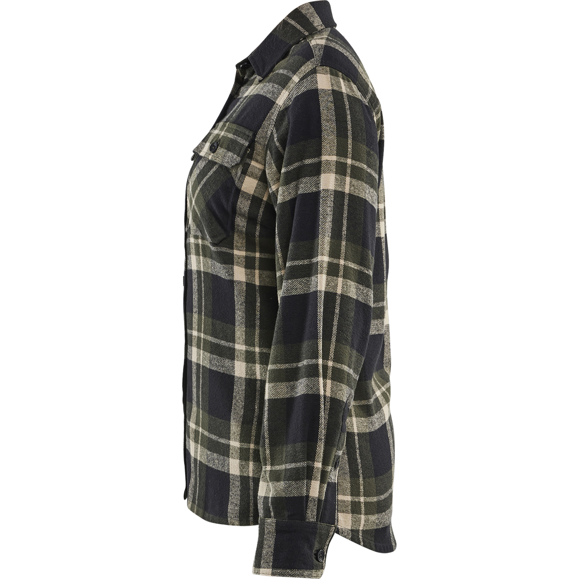 Blaklader Women's Flannel Shirt, Forest Green/Black (3)
