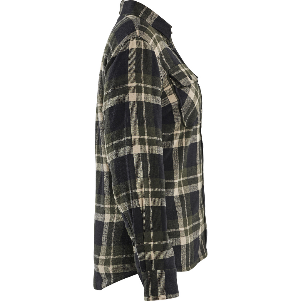 Blaklader Women's Flannel Shirt, Forest Green/Black (2)