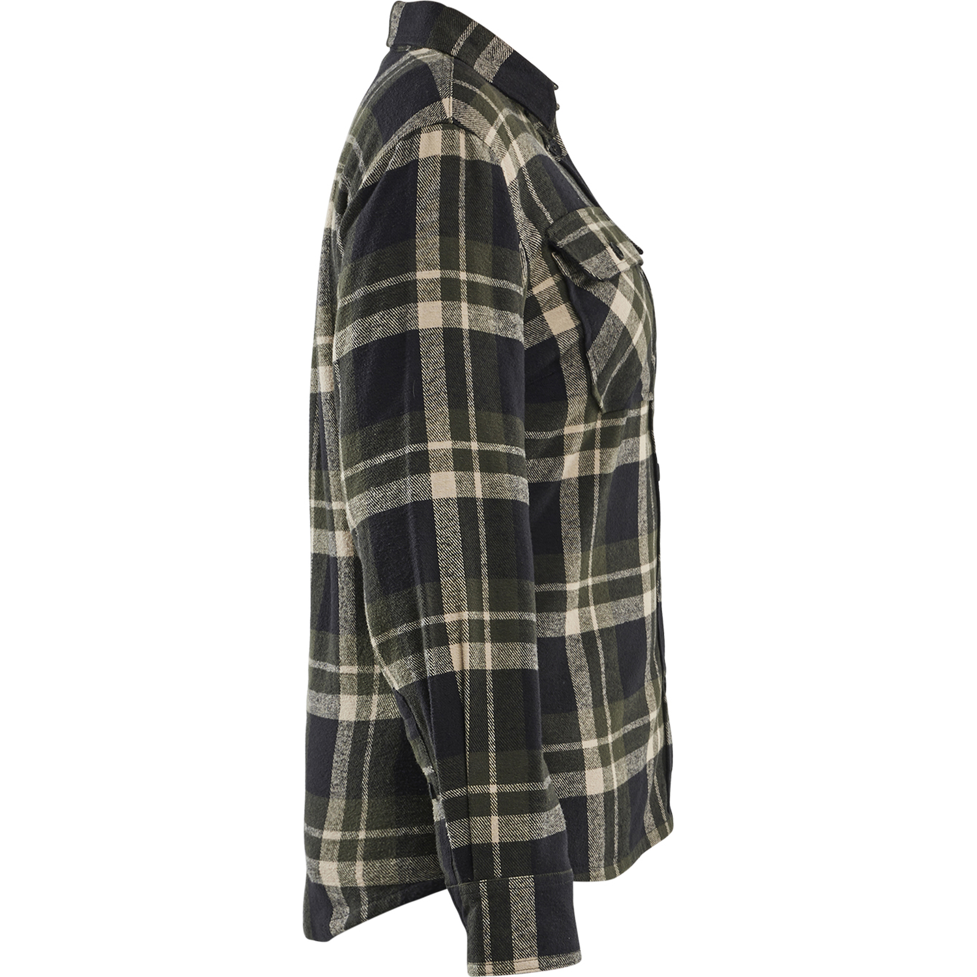 Blaklader Women's Flannel Shirt, Forest Green/Black (2)