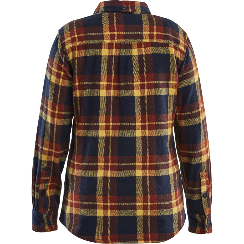 Blaklader Women's Flannel Shirt, Rust Red/Dark Blue (4)