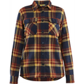Blaklader Women's Flannel Shirt, Rust Red/Dark Blue