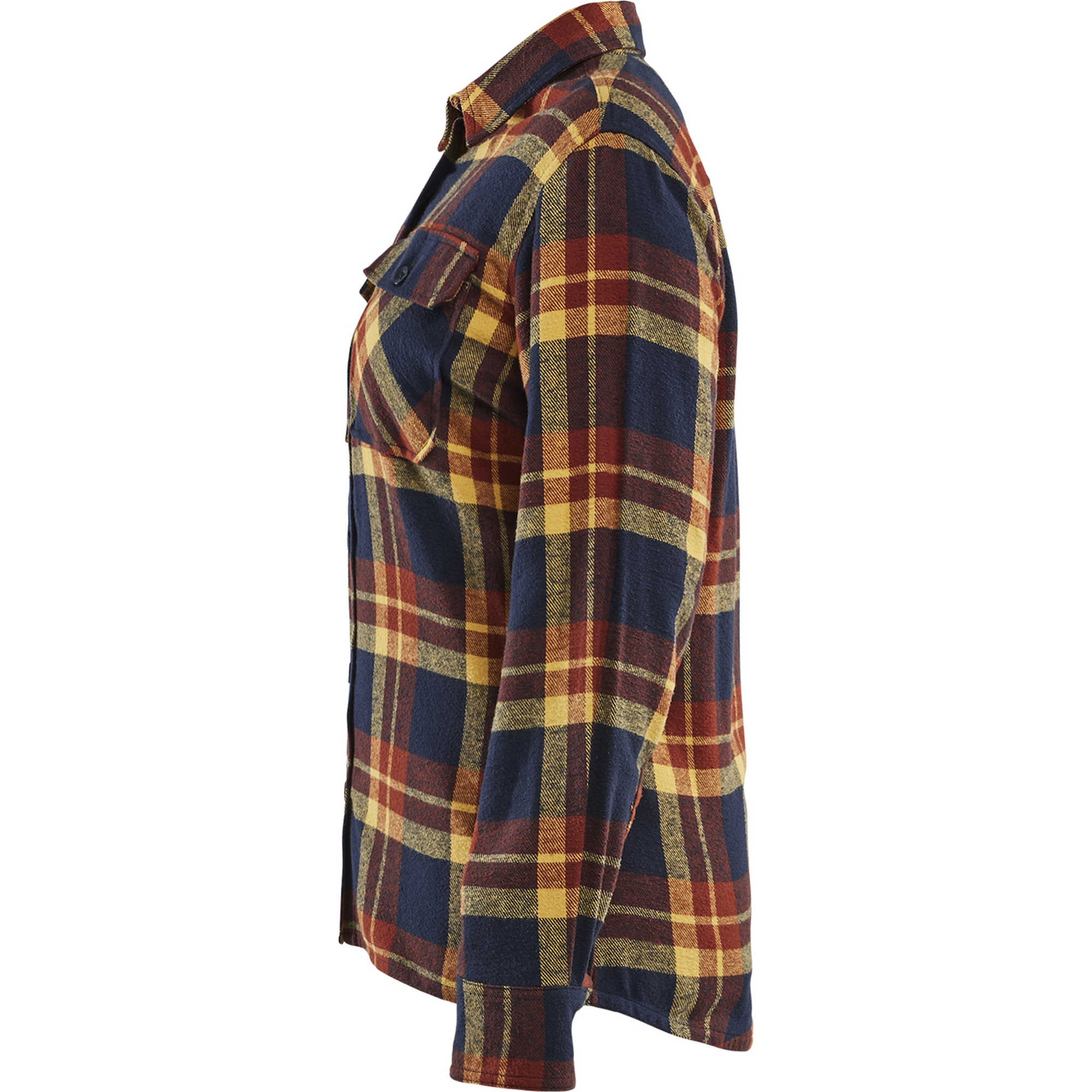 Blaklader Women's Flannel Shirt, Rust Red/Dark Blue (3)