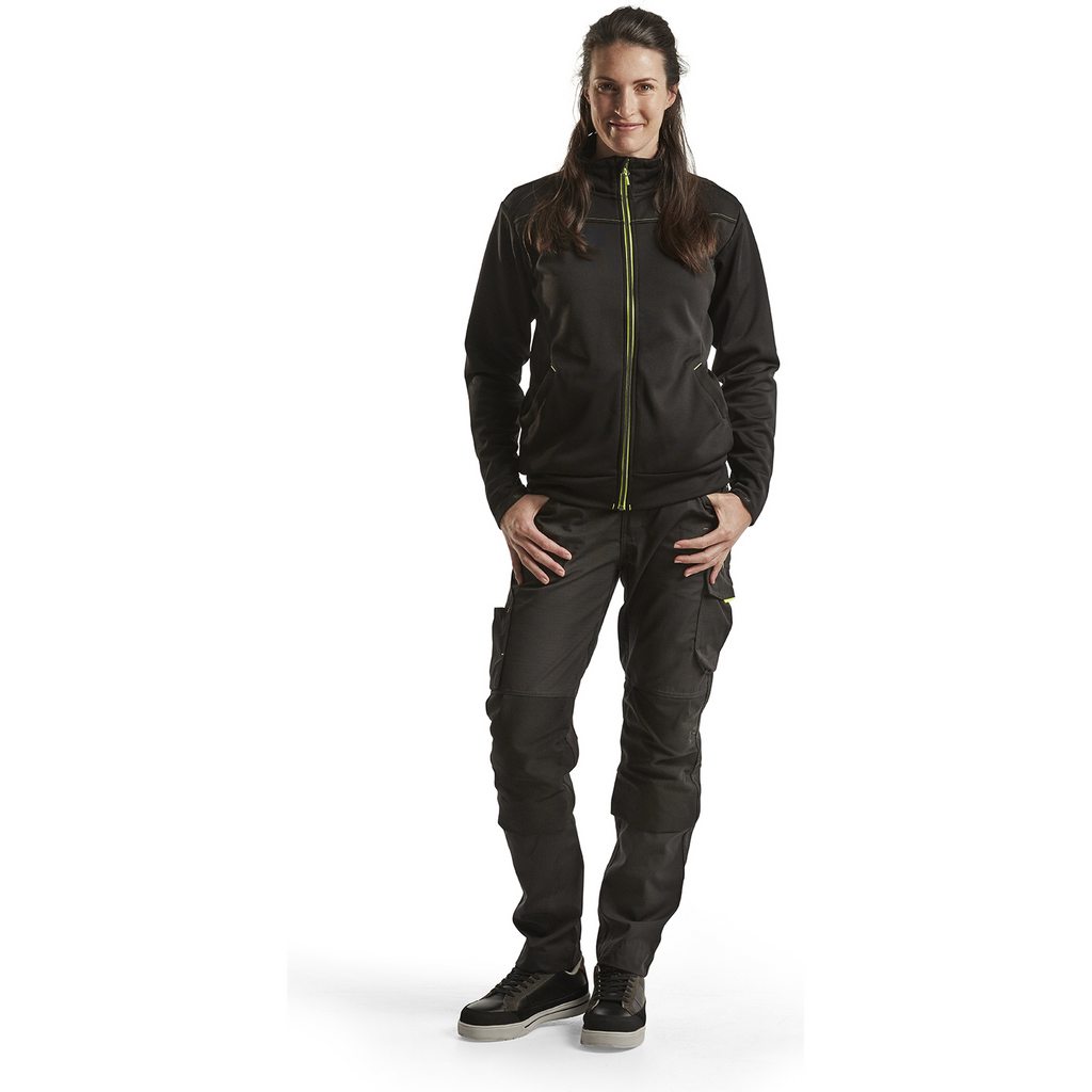 Blaklader Damen Stretch Arbeitshose, Schwarz/Gelb (5)