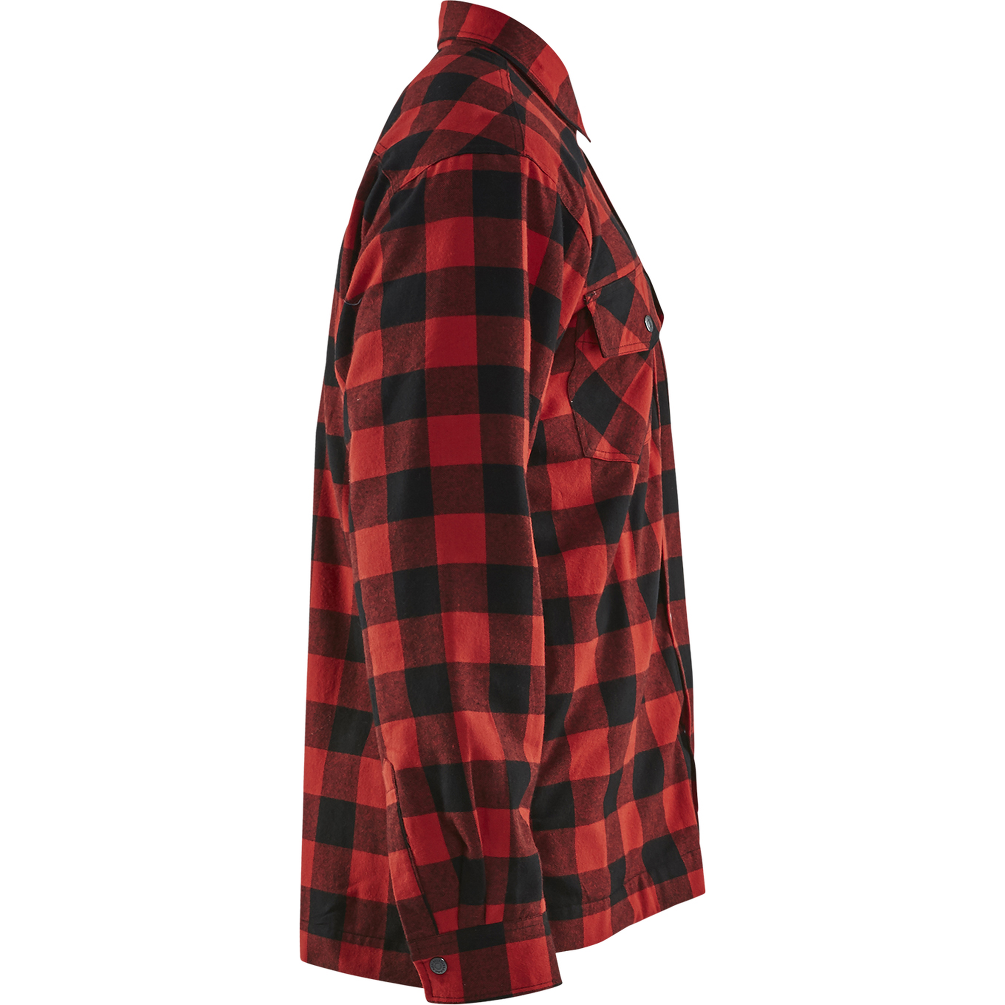 Blaklader Lined Flannel Shirt, Red/Black (2)