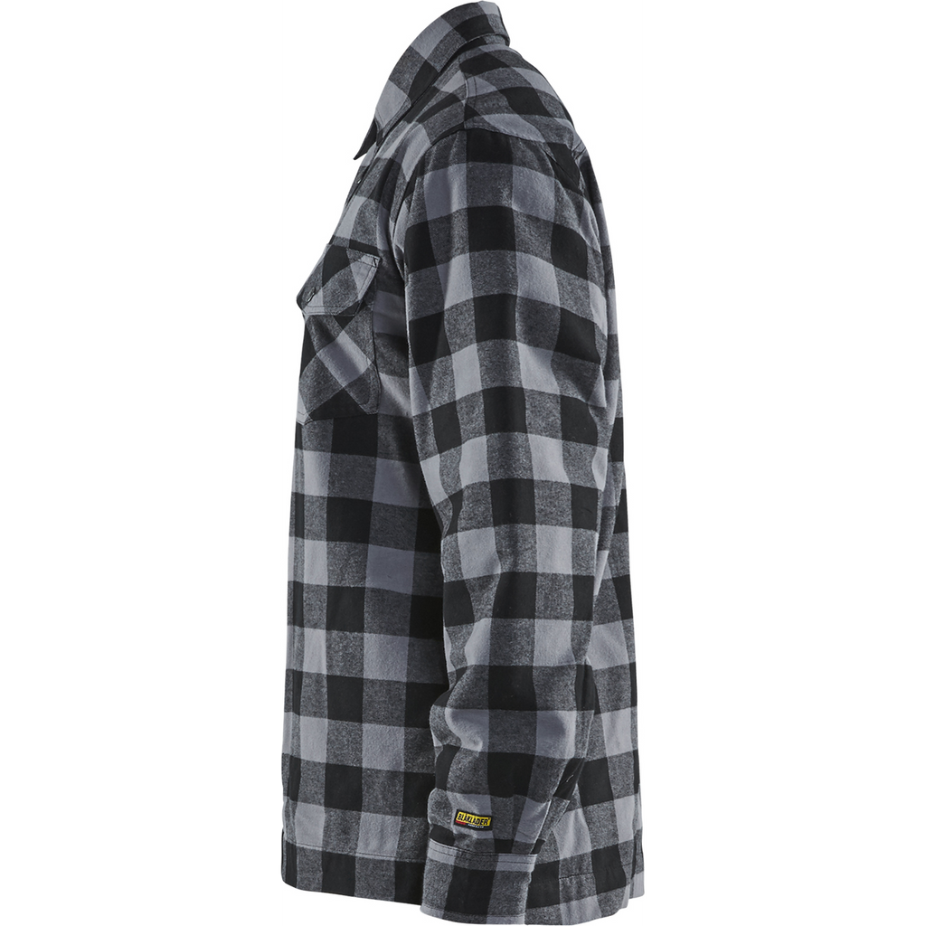 Blaklader Lined Flannel Shirt, Dark Grey/Black (3)
