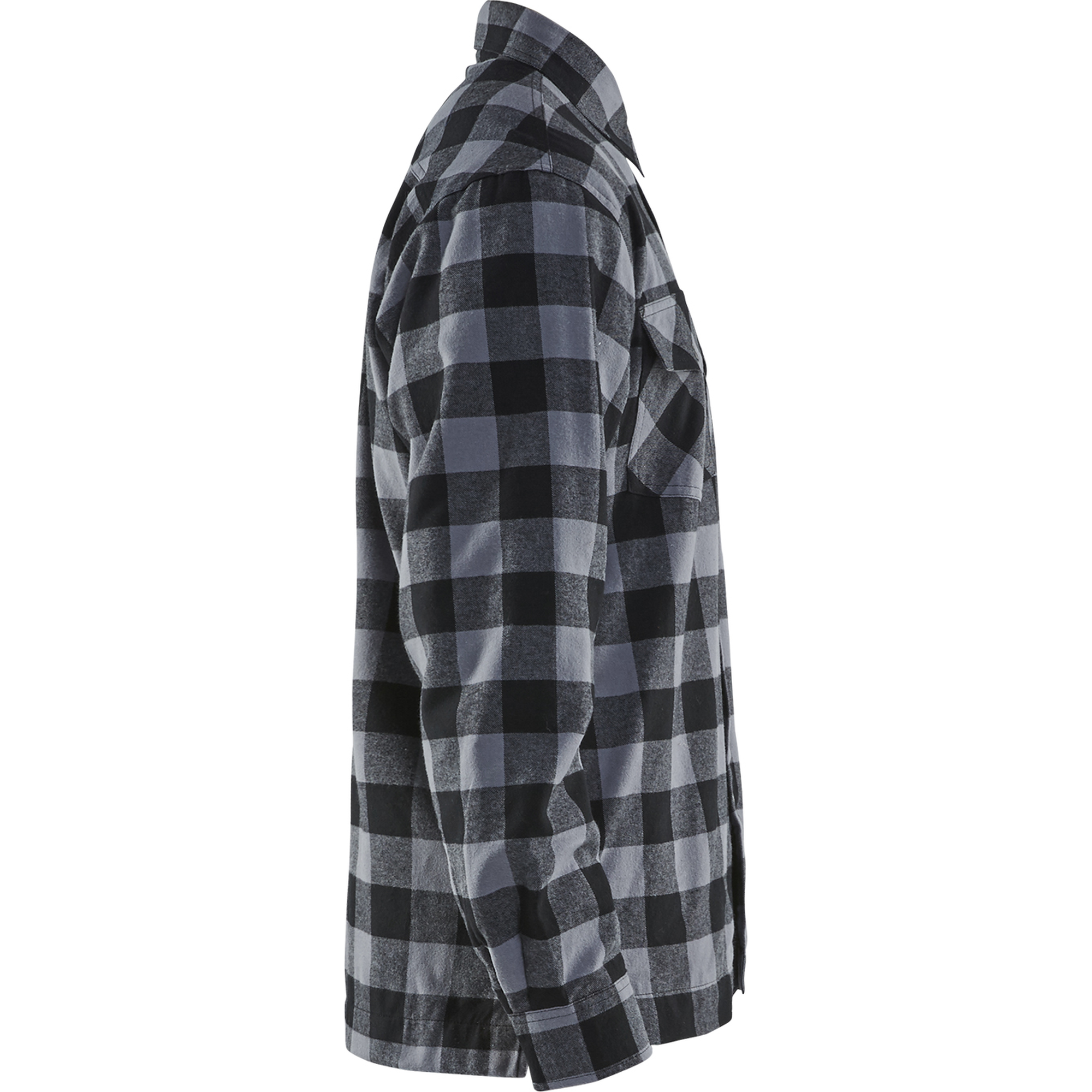 Blaklader Lined Flannel Shirt, Dark Grey/Black (2)