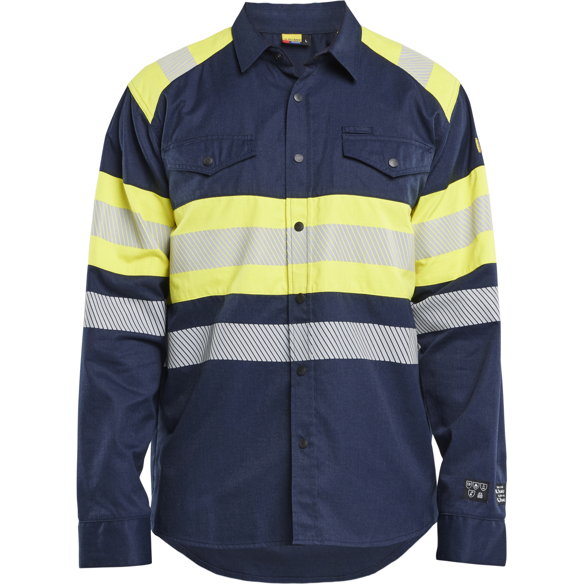 Blaklader Multi-Norm Shirt, Navy/Yellow