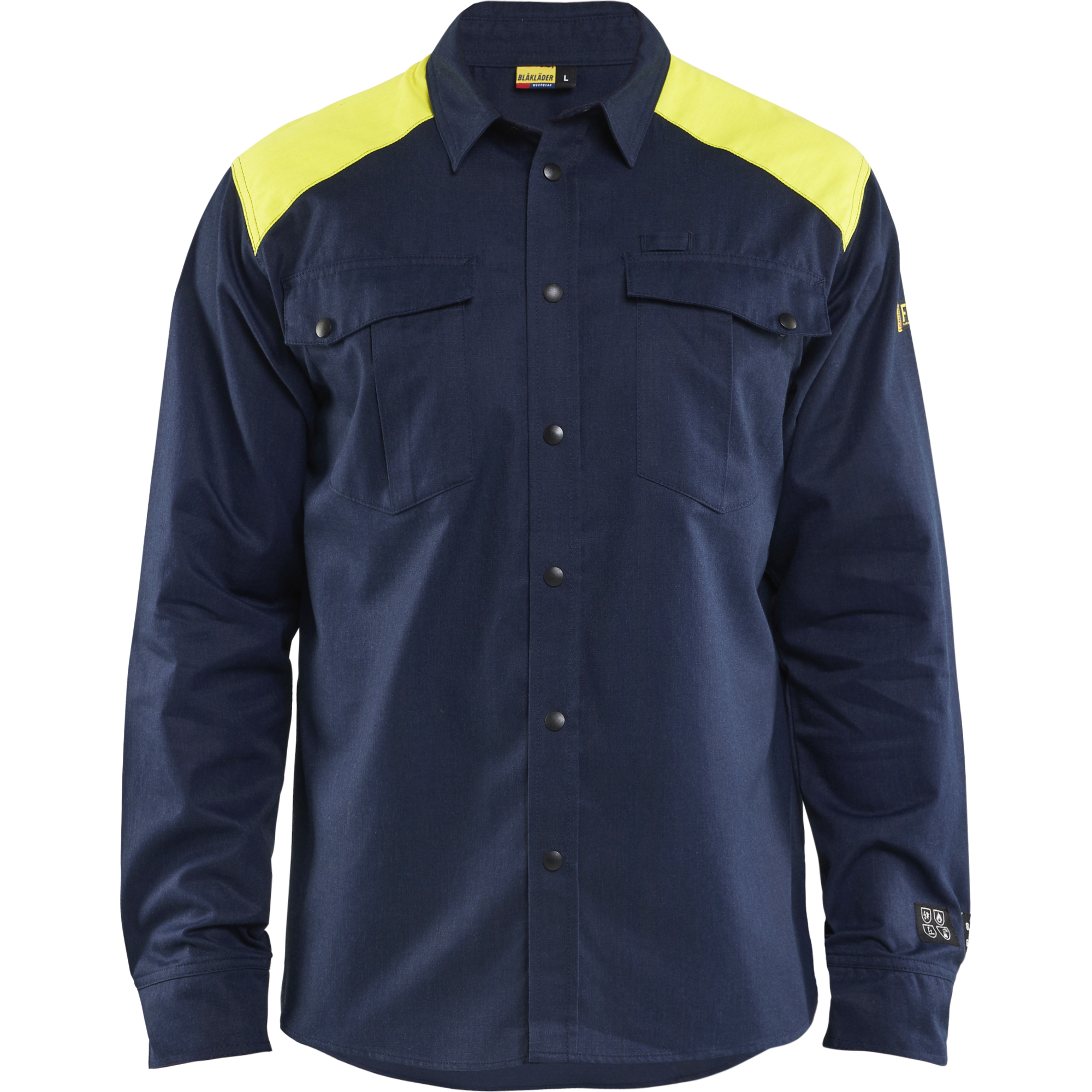 Blaklader Multi-Norm Shirt, Navy/Yellow