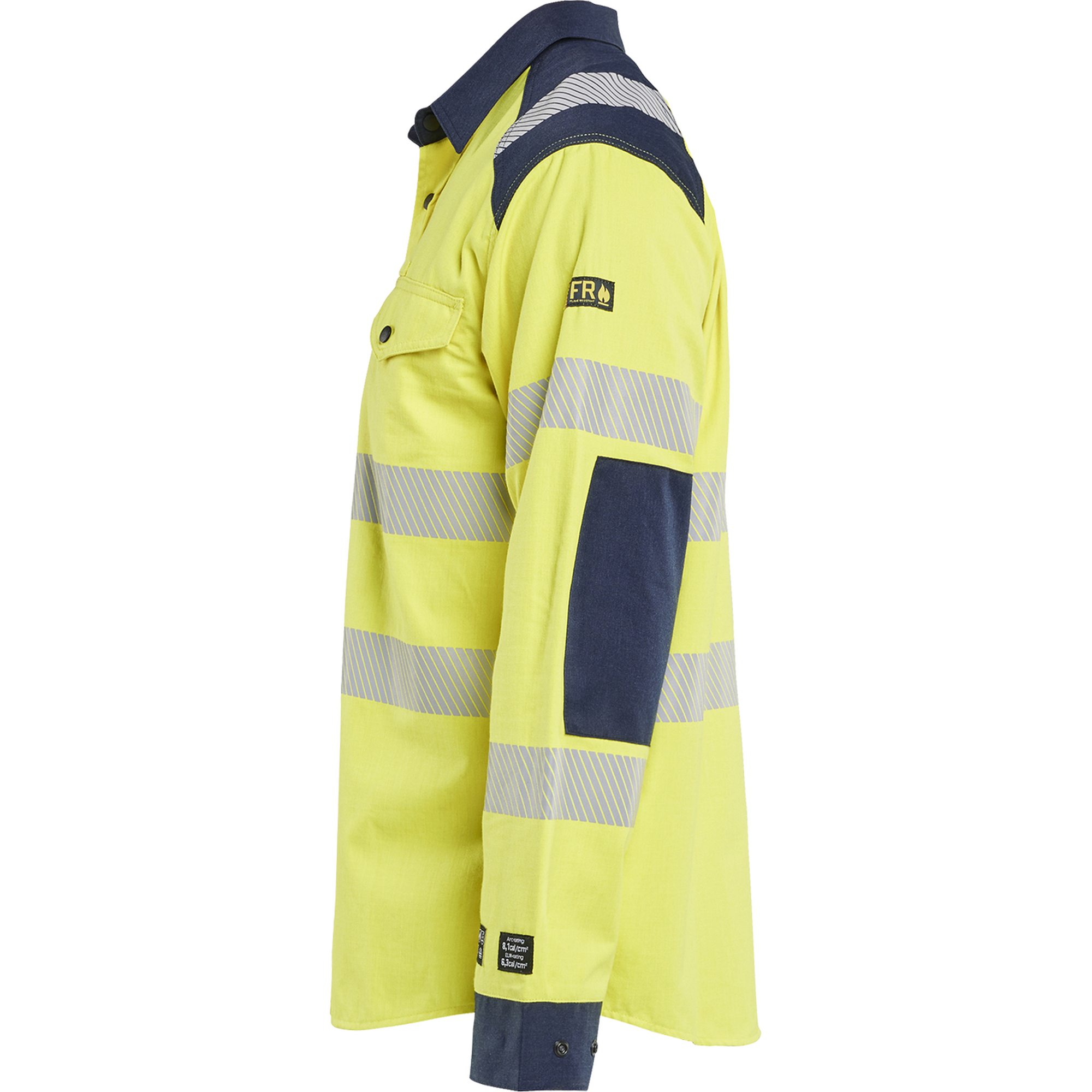 Blaklader Multinorm Shirt, Yellow/Navy Blue (3)