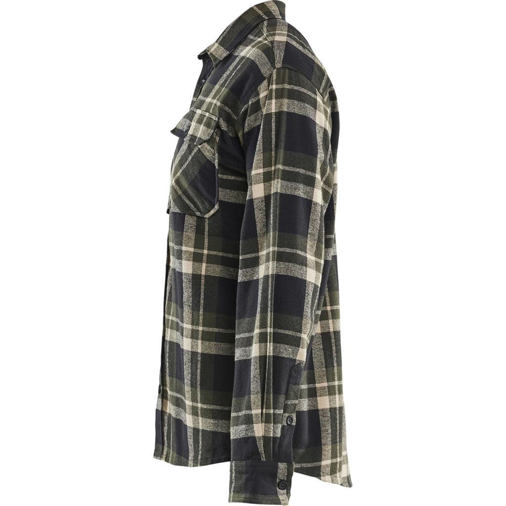 Blaklader Flannel Shirt, Forest Green/Black (3)