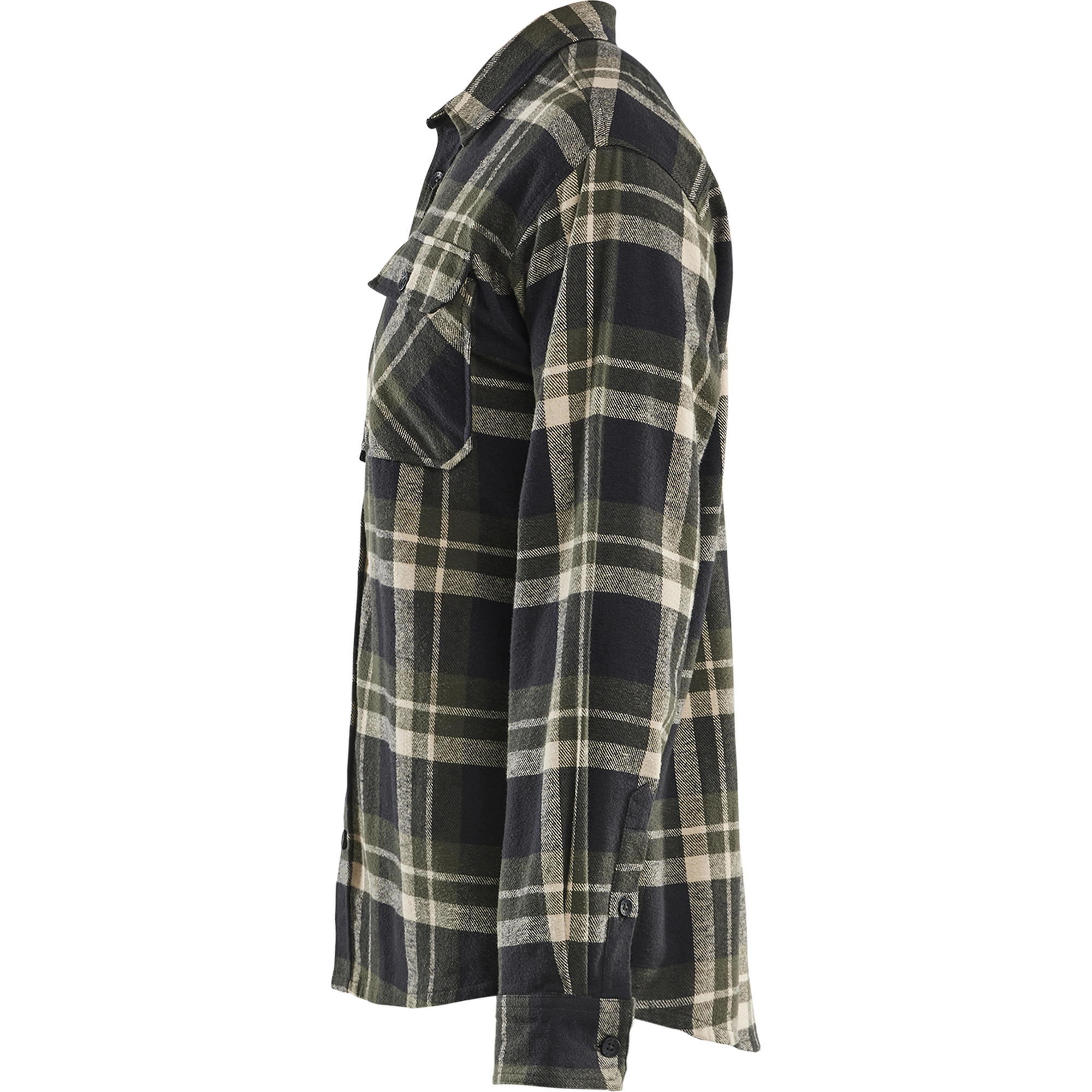 Blaklader Flannel Shirt, Forest Green/Black (3)