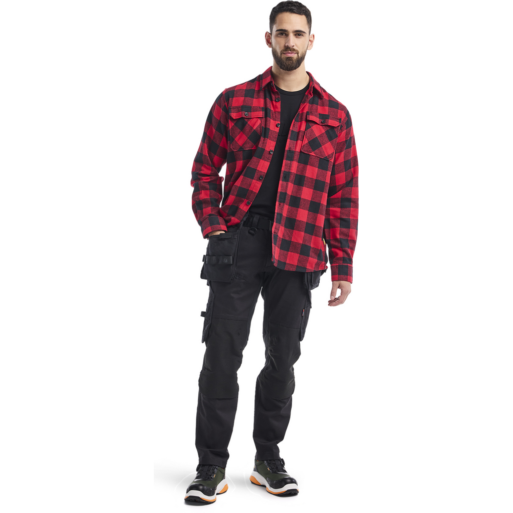 Blaklader Flannel Shirt, Red/Black (5)
